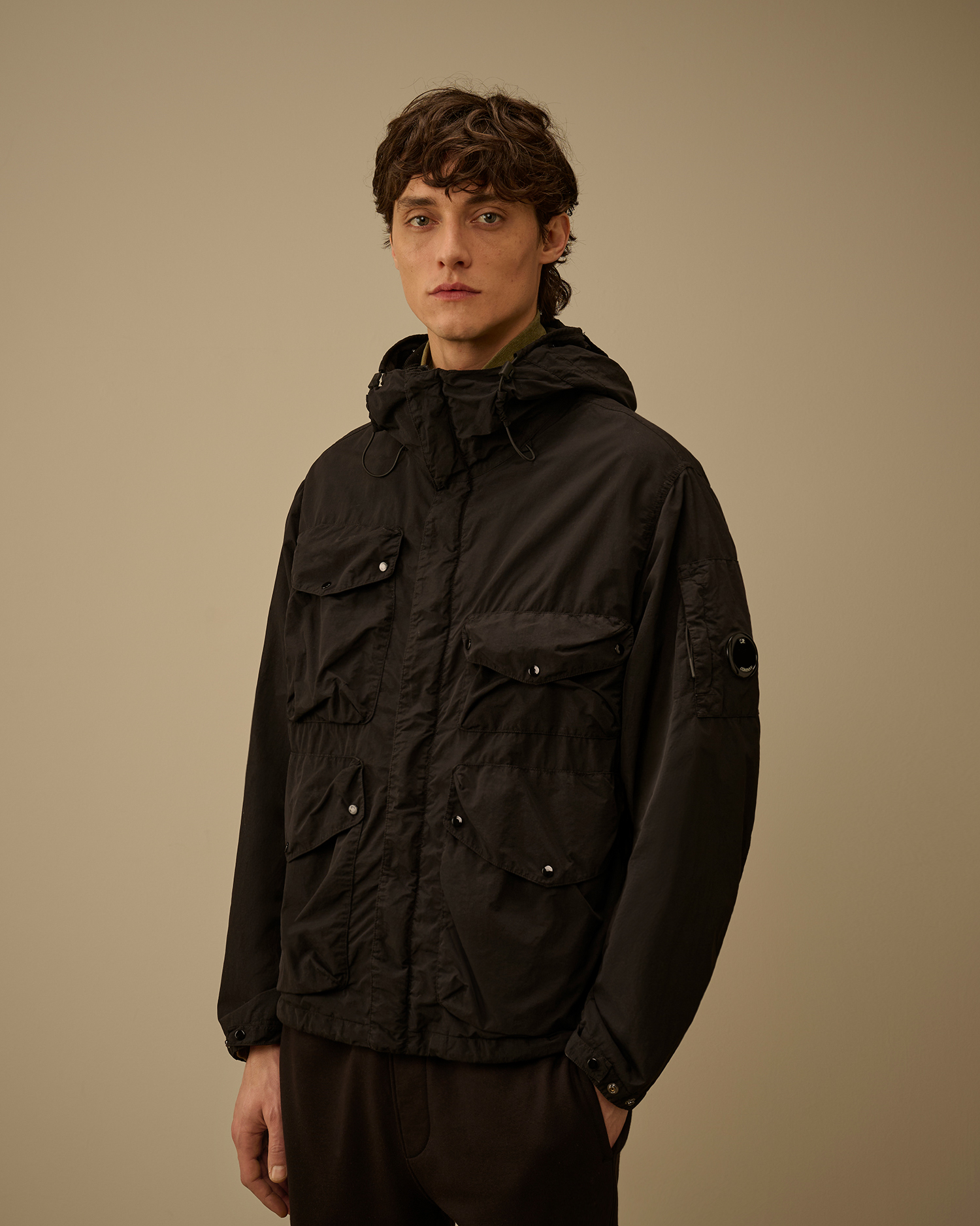 Black Flatt Nylon Goggle Jacket | CPC UK Online Store