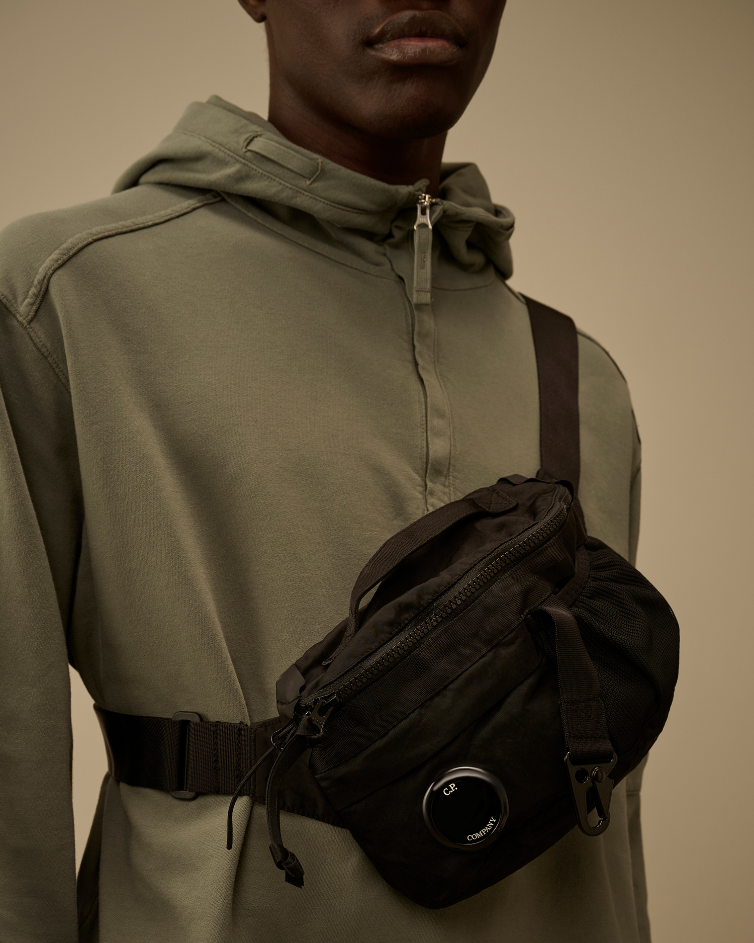 Black Nylon B Lens Waistbag | CPC JP Online Store