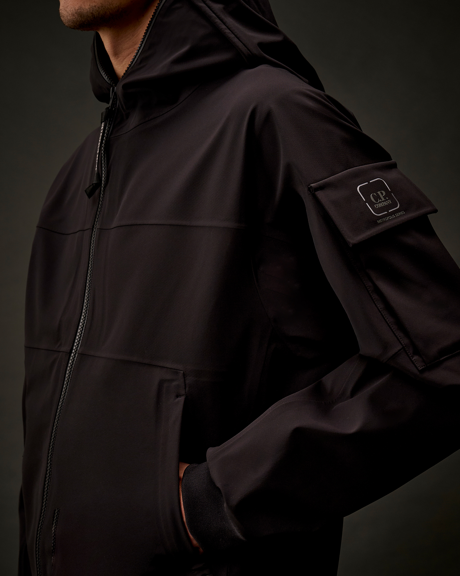 Black Metropolis Series MetroShell Hooded Jacket | CPC UK Online Store