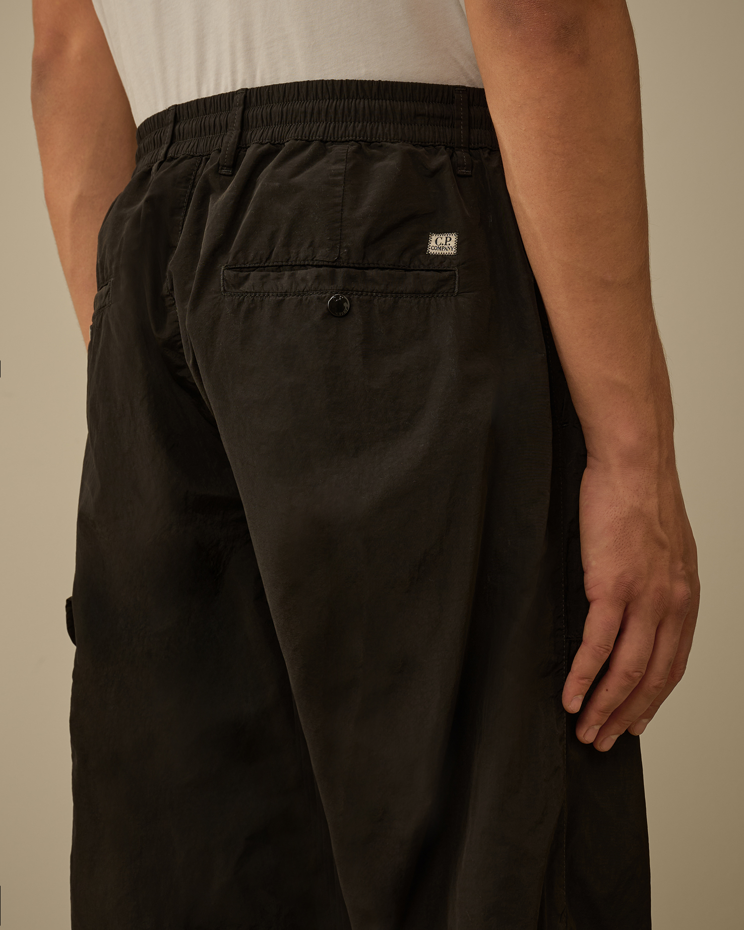 Black Flatt Nylon Boxy Cargo Pants | CPC JP Online Store