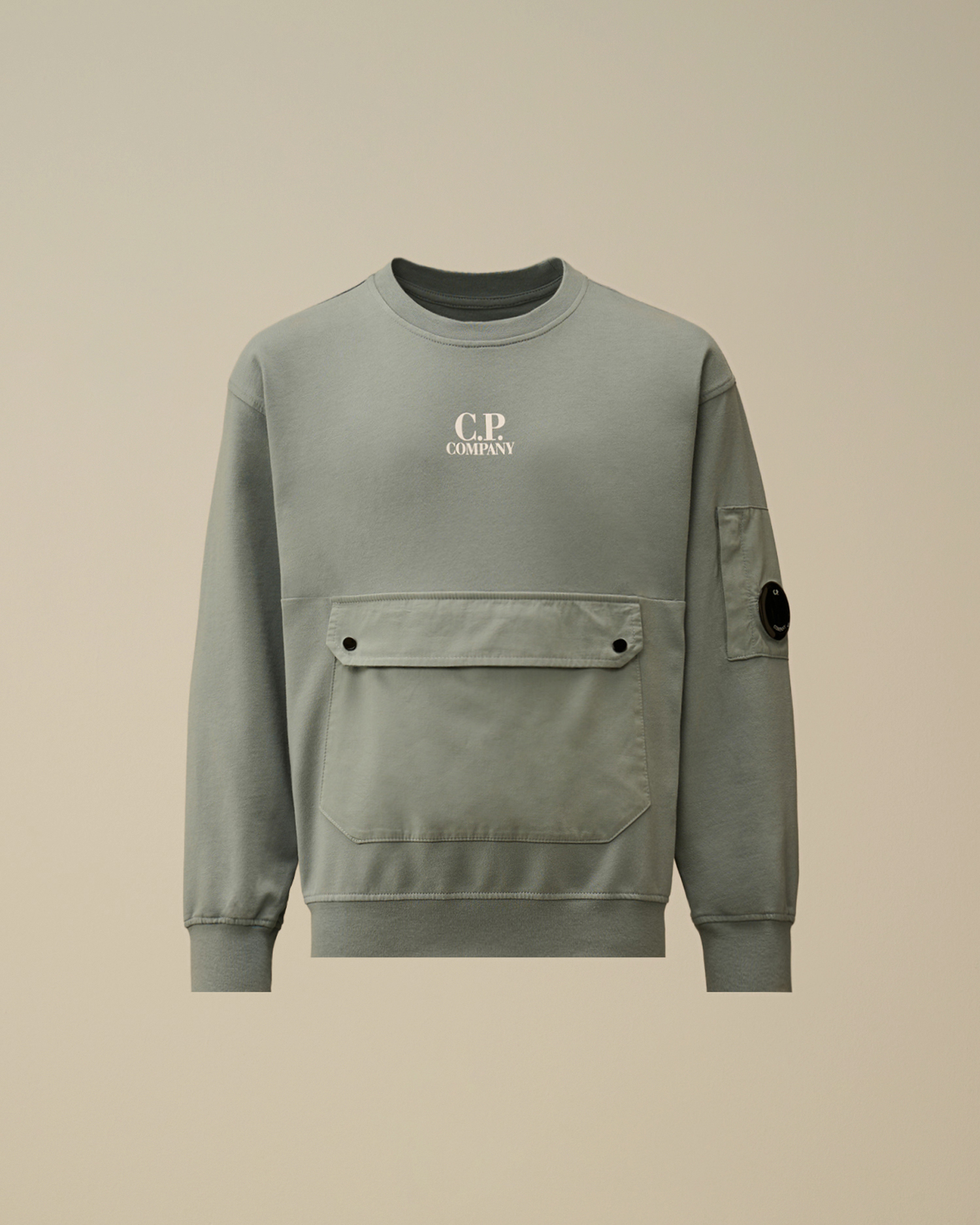 Light-blue U16 Light Fleece Mixed Crewneck Lens Sweatshirt | CPC 