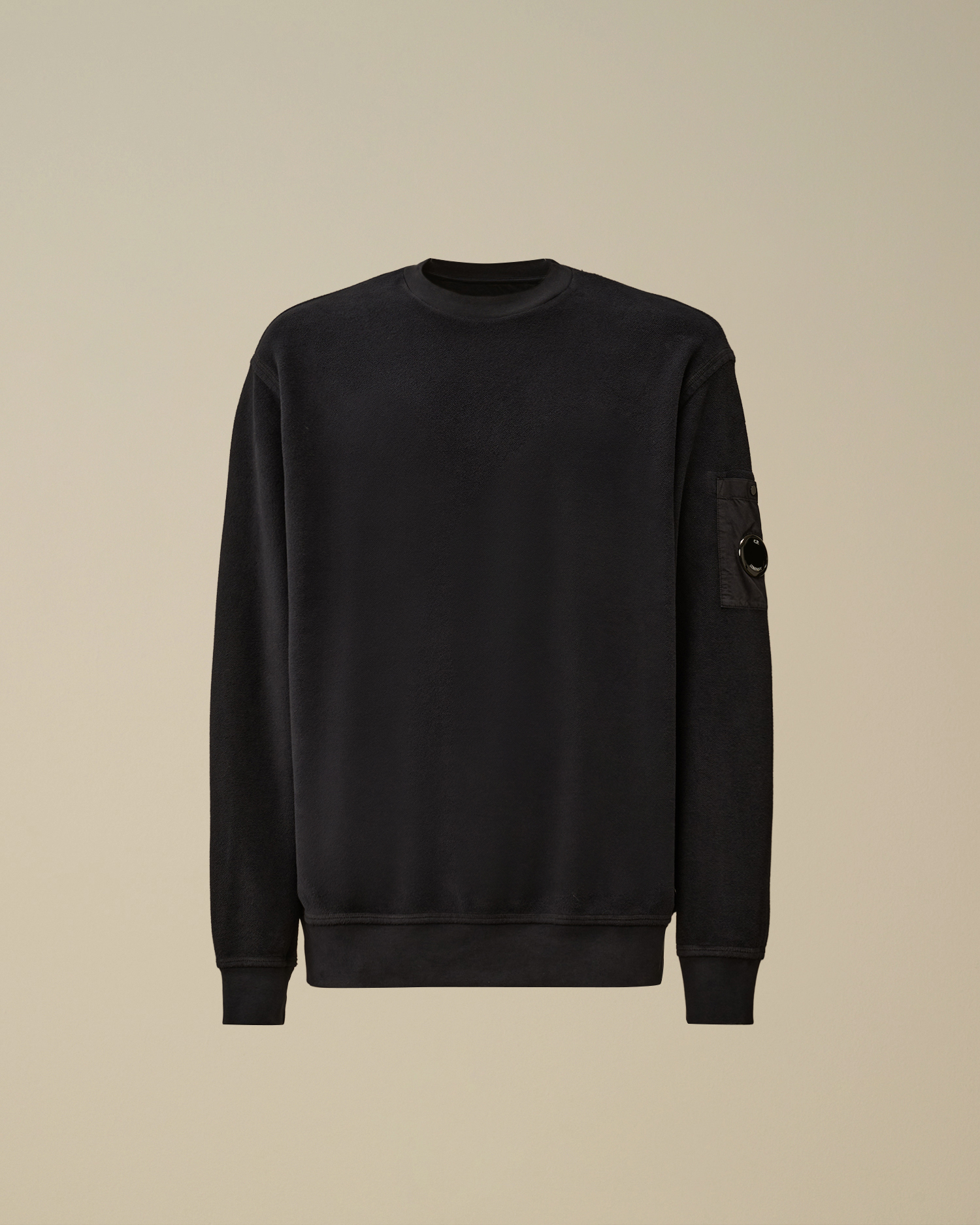 Brushed Emerized Diagonal Fleece Crewneck Sweatshirt