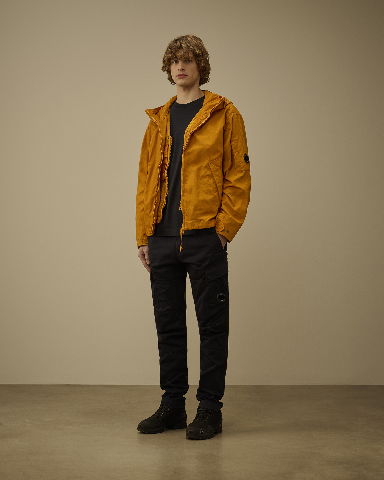 ORANGE Twill Hooded Lens Jacket - C.P. Company