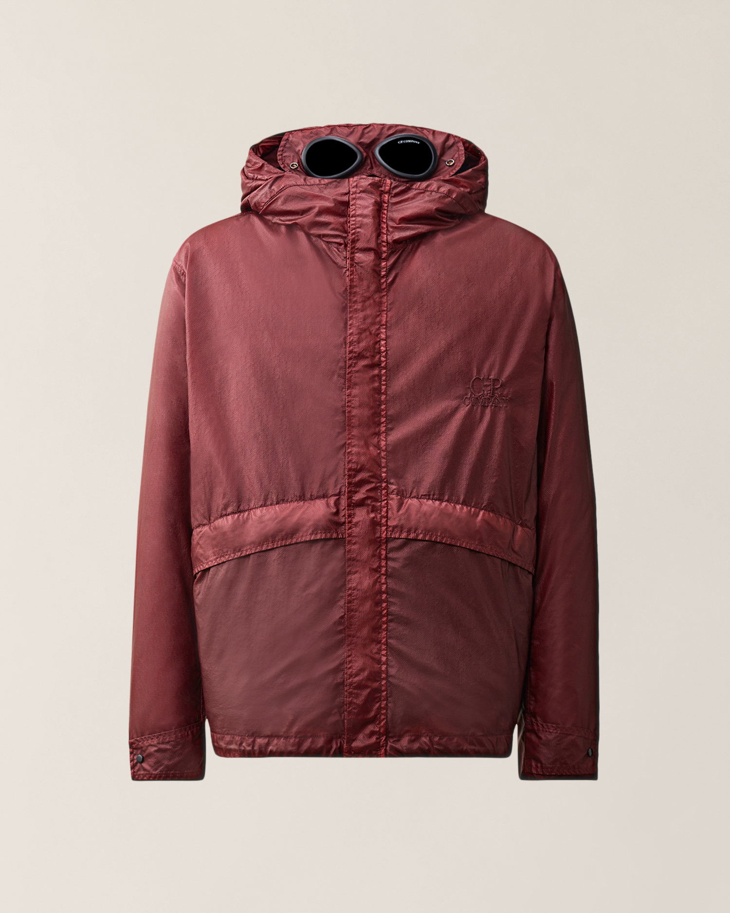 C.P. Company フード付きレッドダウンジャケット 21CMOW306A110449G592.1.H1.jpg