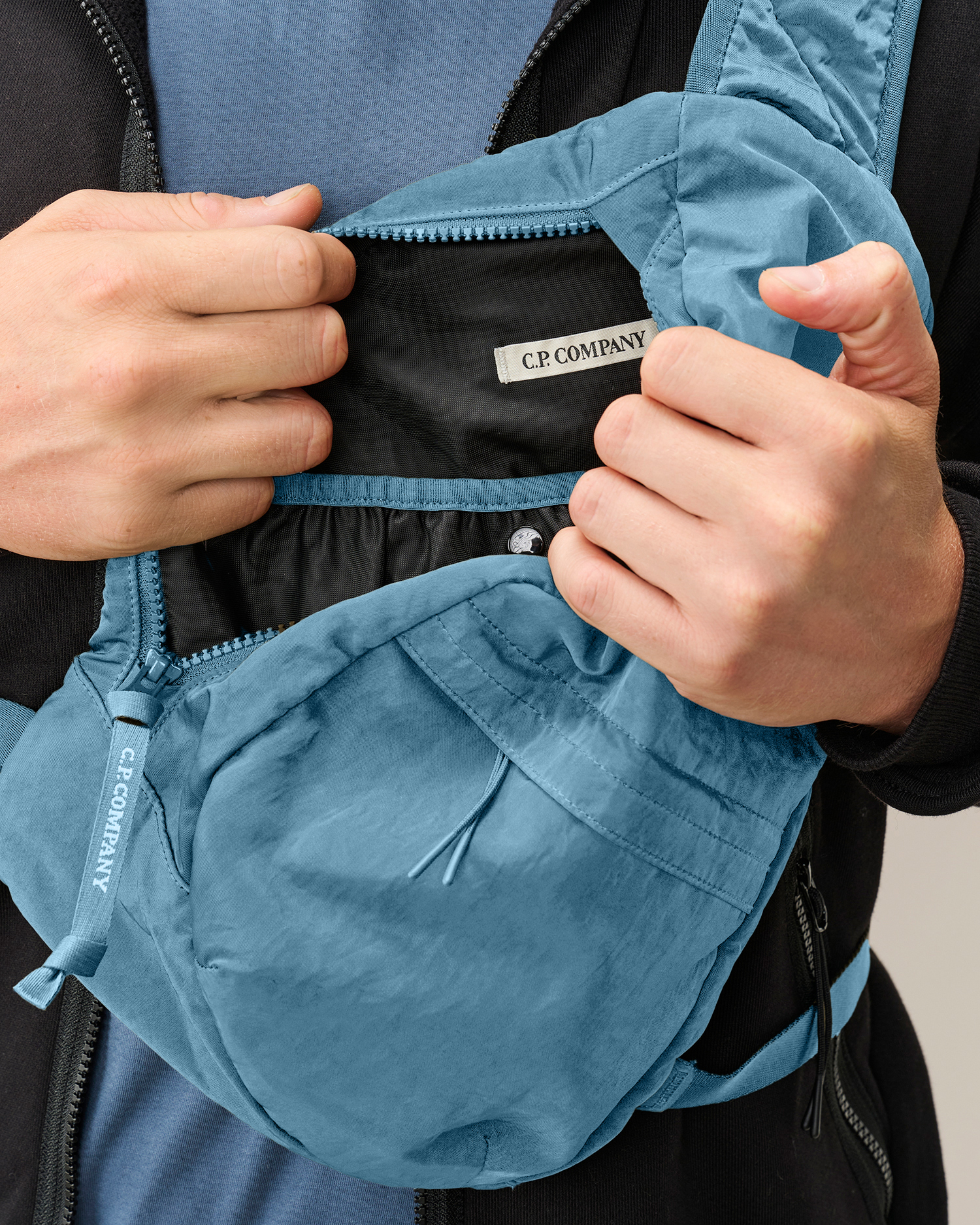 Blue Nylon B Lens Crossbody Bag | CPC JP Online Store