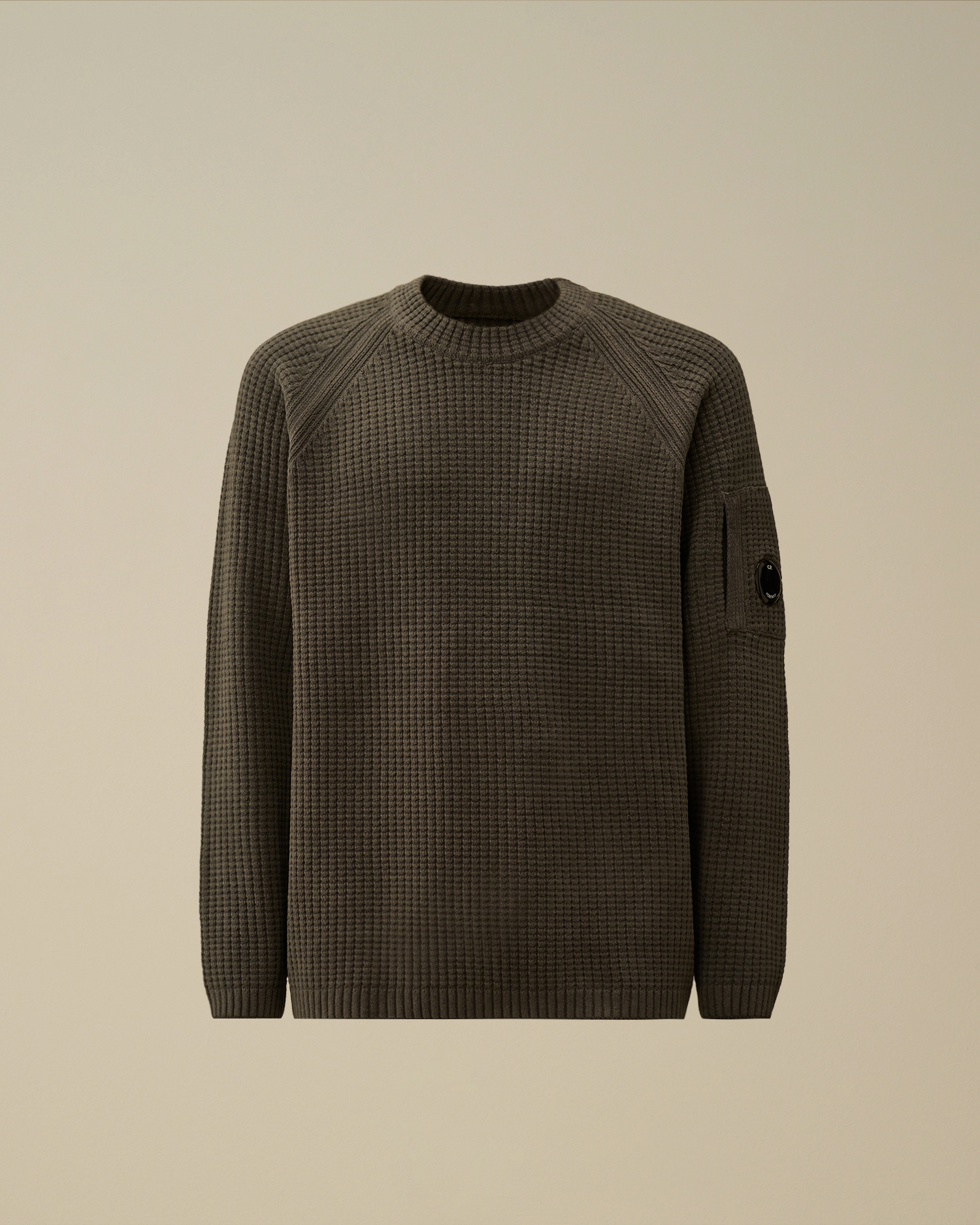 Grey Cotton Chenille Crewneck Lens Sweater | CPC JP Online Store