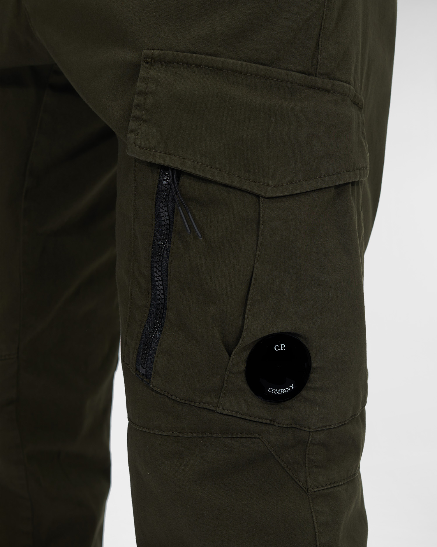 Stretch Sateen Regular Fit Cargo Pants 