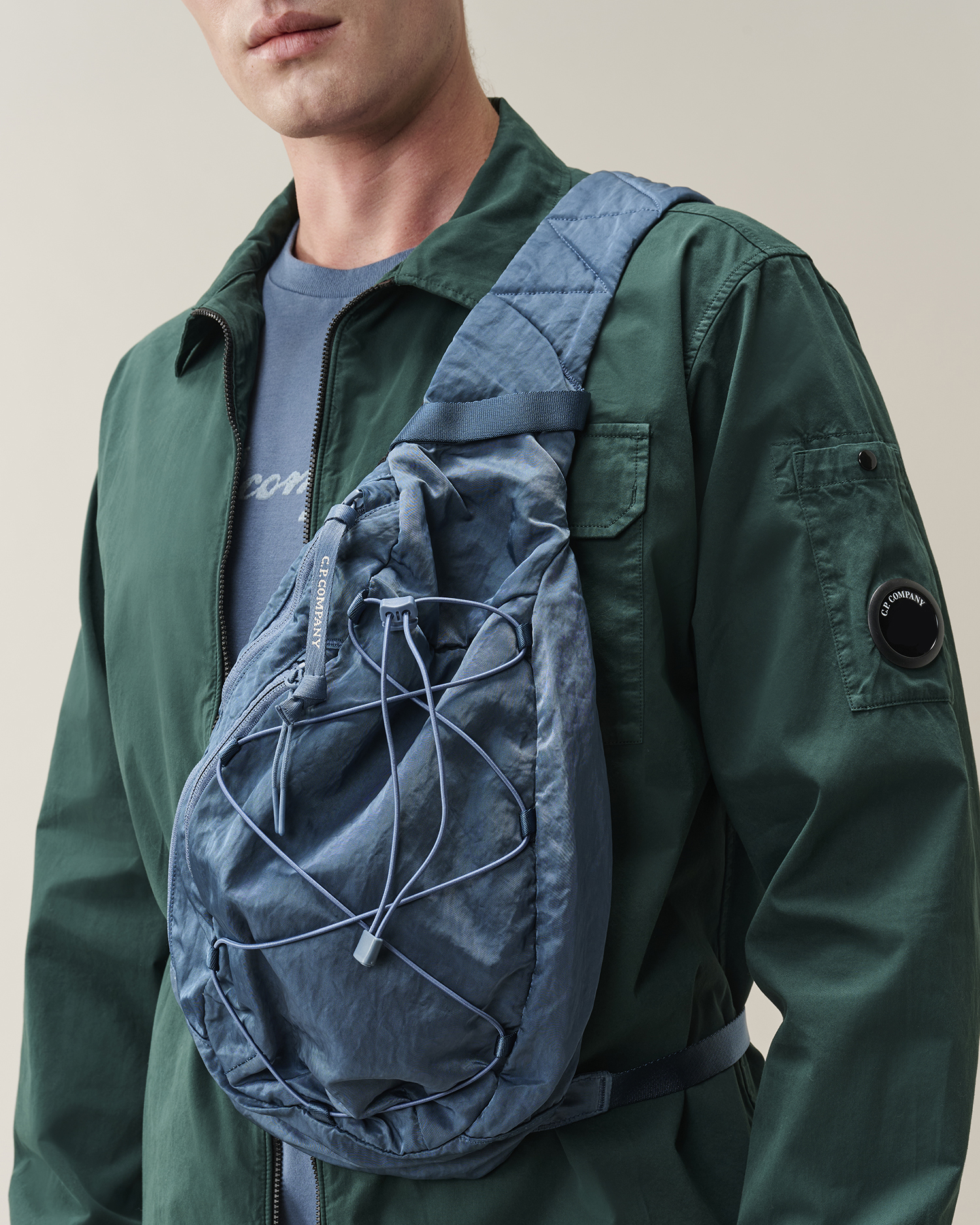 Blue Nylon B Lens Crossbody Rucksack | CPC JP Online Store