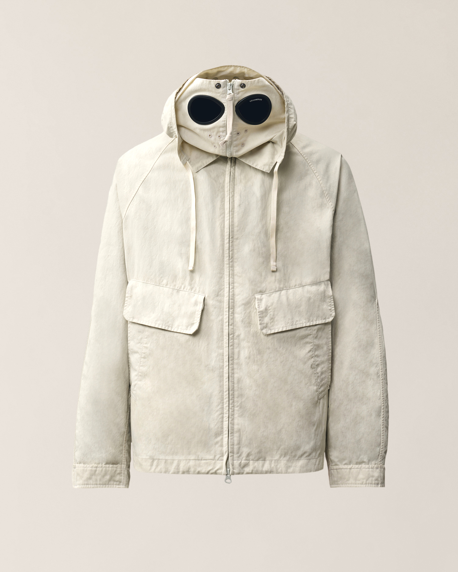 ジャケット・アウター C.P. COMPANY Explorer gogolle jacket Silver Twill Mixed Explorer Jacket | CPC USCA Online Store