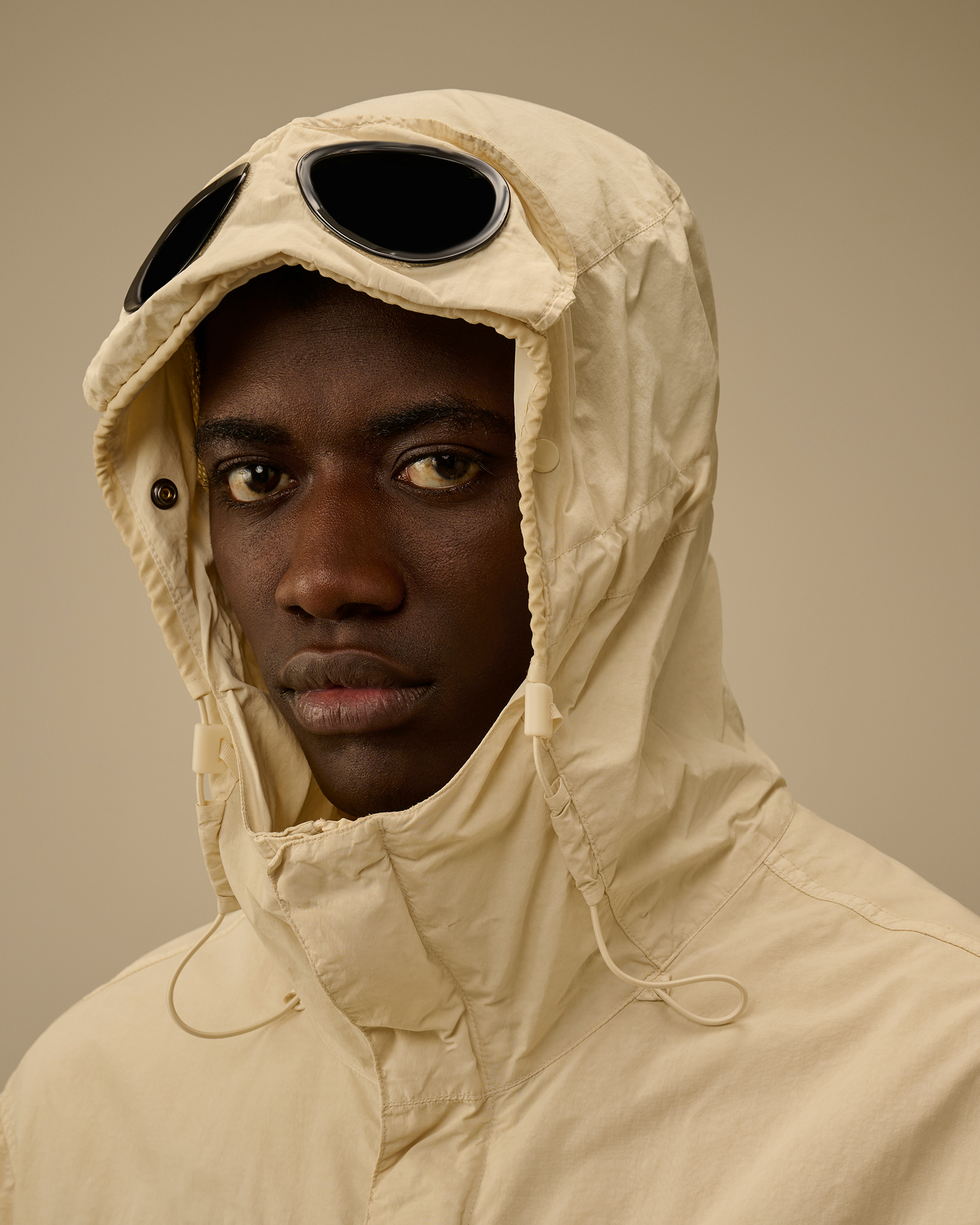 White Flatt Nylon Goggle Jacket | CPC USCA Online Store