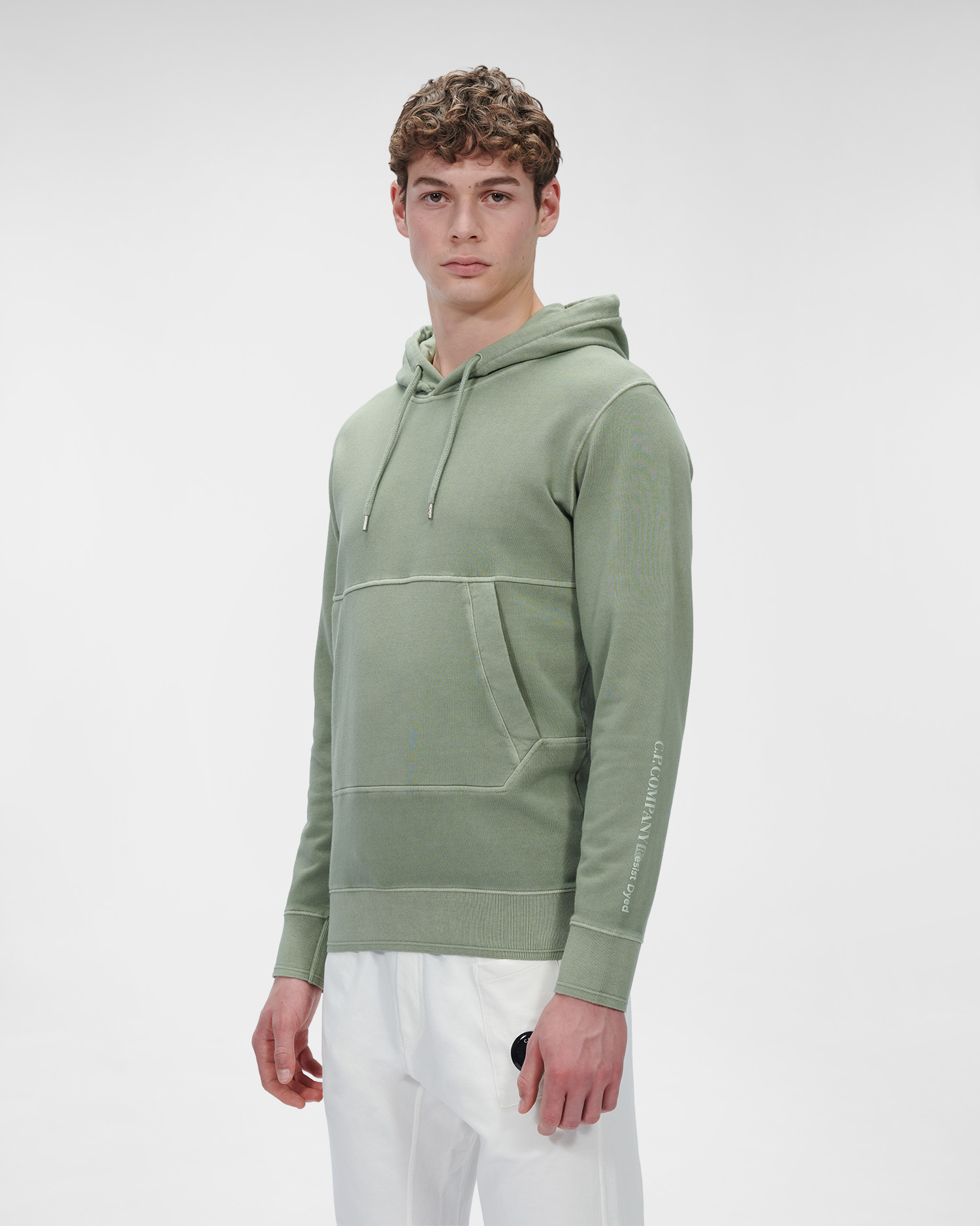 Cotton Fleece Resist Dyed Hoodie | C.P. Company Online Store