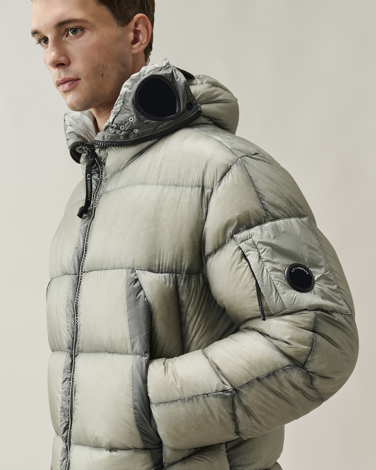 Grey D.D. Shell Explorer Lens Down Jacket | CPC USCA Online Store