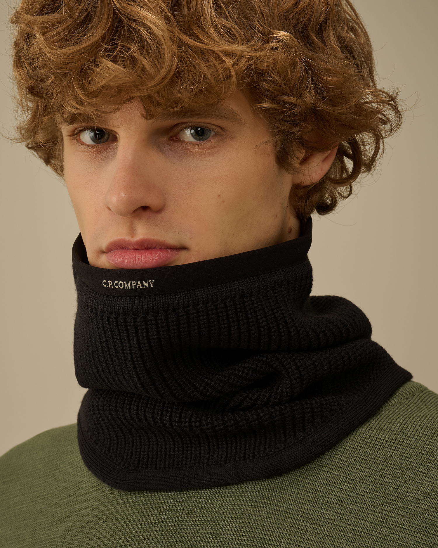 Black Extrafine Merino Wool Neck Warmer | CPC UK Online Store