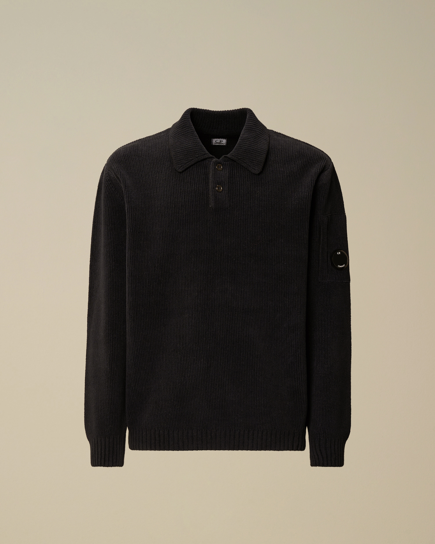 Blue Cotton Chenille Polo Sweater | CPC JP Online Store