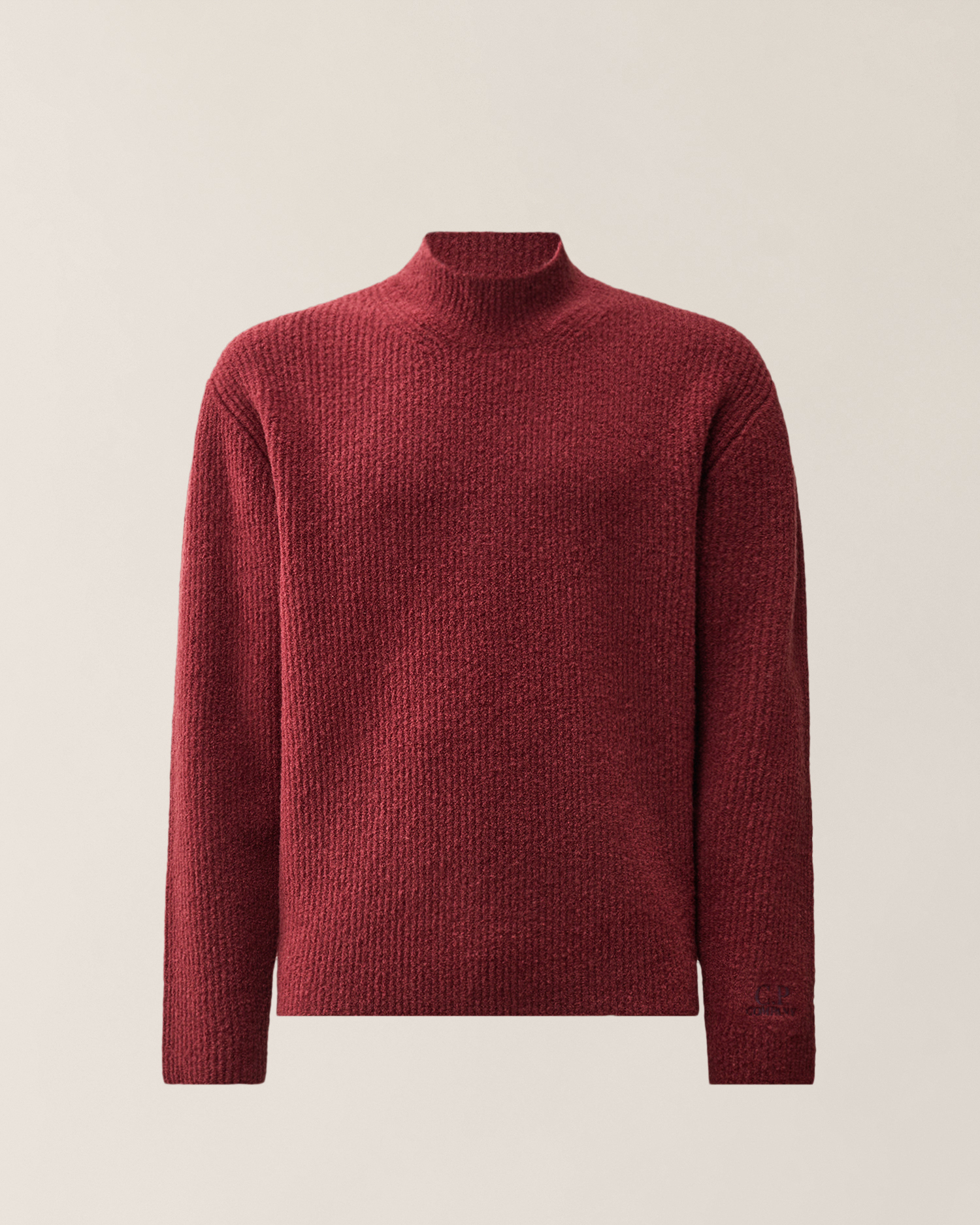 Red Bouclè Felted Yarn Logo Sweater | CPC USCA Online Store