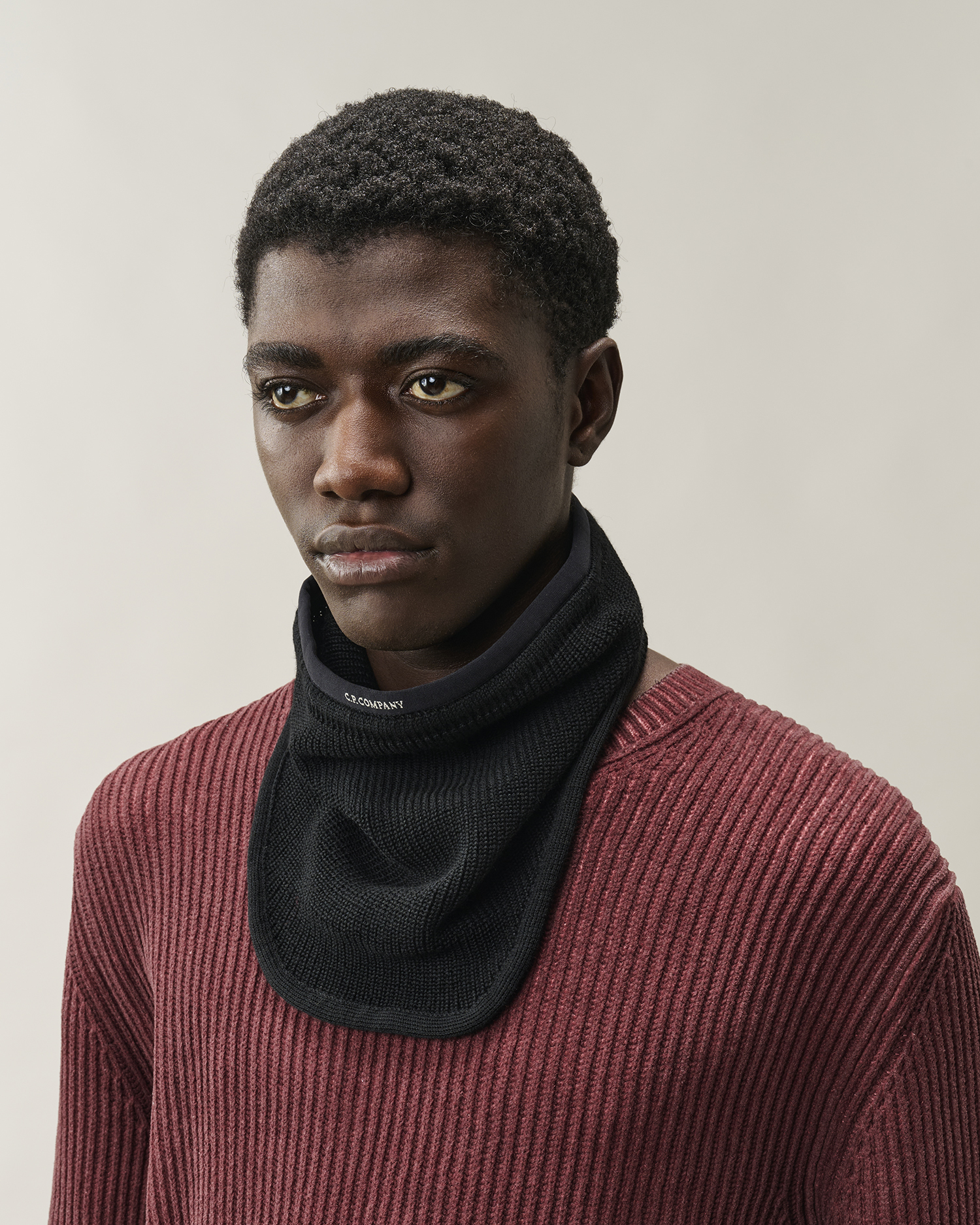 C.P. Company ブラック ネックウォーマー Black Extrafine Merino Wool Neck Warmer | CPC JP Online Store