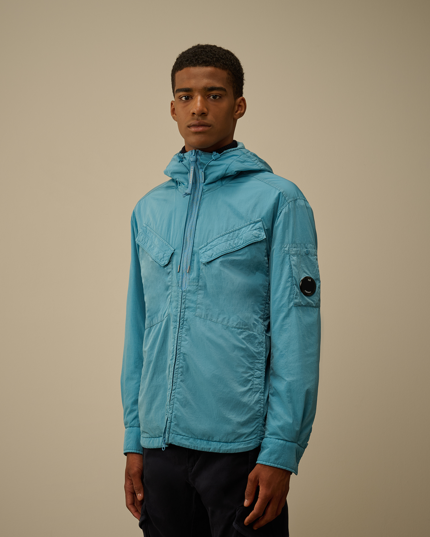 Chrome-R Hooded Zipped Overshirt | CPC USCA Online Store