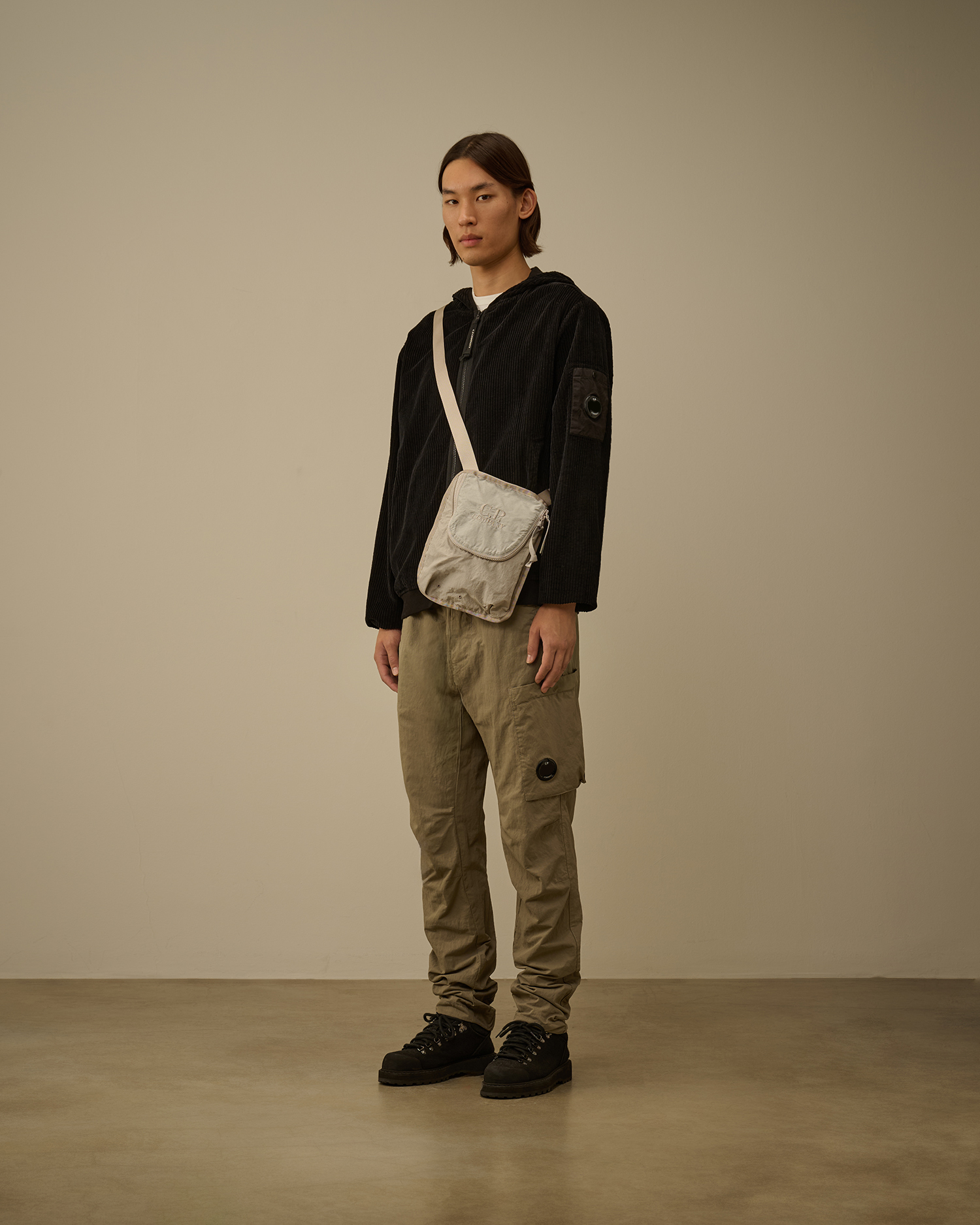 Black Corduroy 350 Full Zip Hooded Sweatshirt | CPC JP Online Store