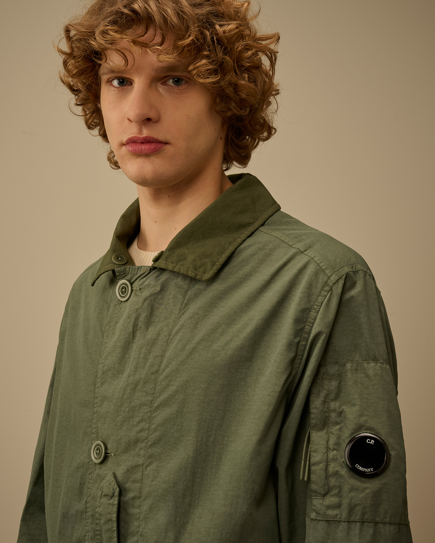 Green Flatt Nylon Mixed Goggle Parka | CPC USCA Online Store