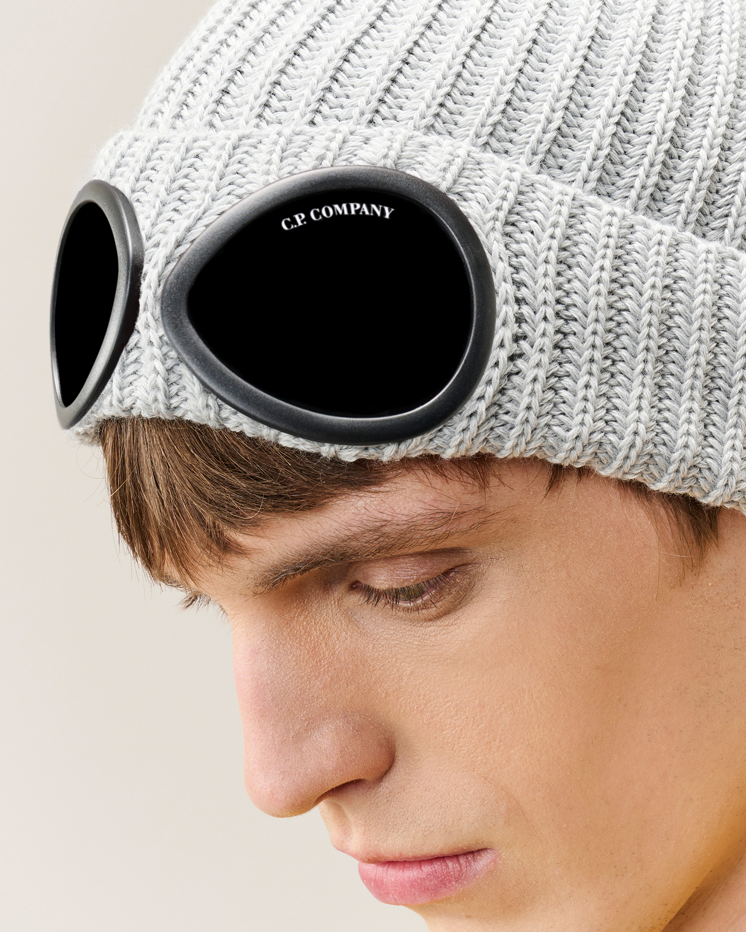 Grey Extrafine Merino Wool Goggle Beanie | CPC USCA Online Store