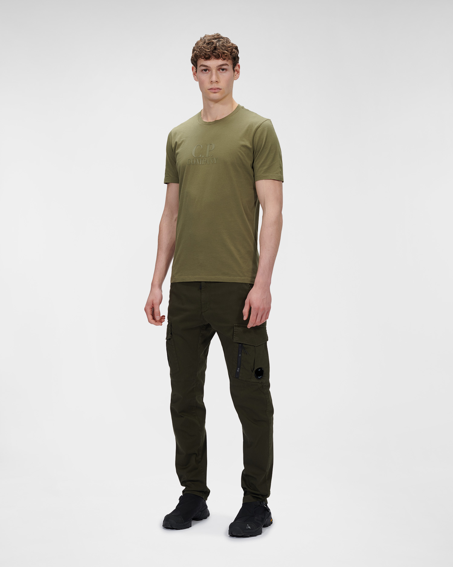 Stretch Sateen Regular Fit Cargo Pants 