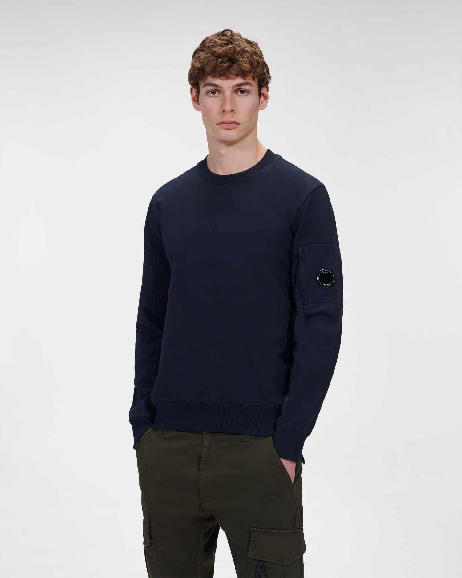 cp company navy sweatshirt