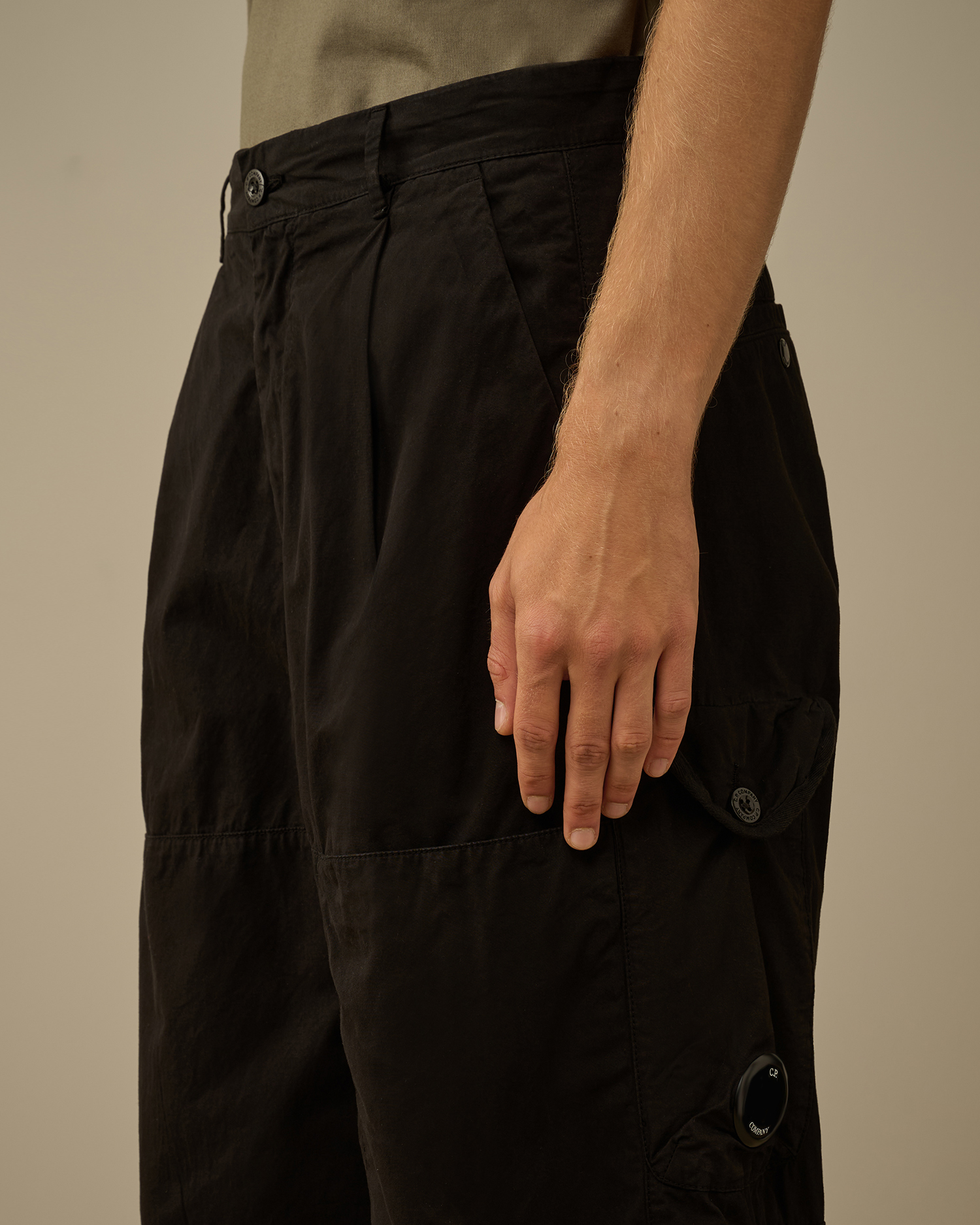 Black Microreps Boxy Cargo Pants | CPC USCA Online Store