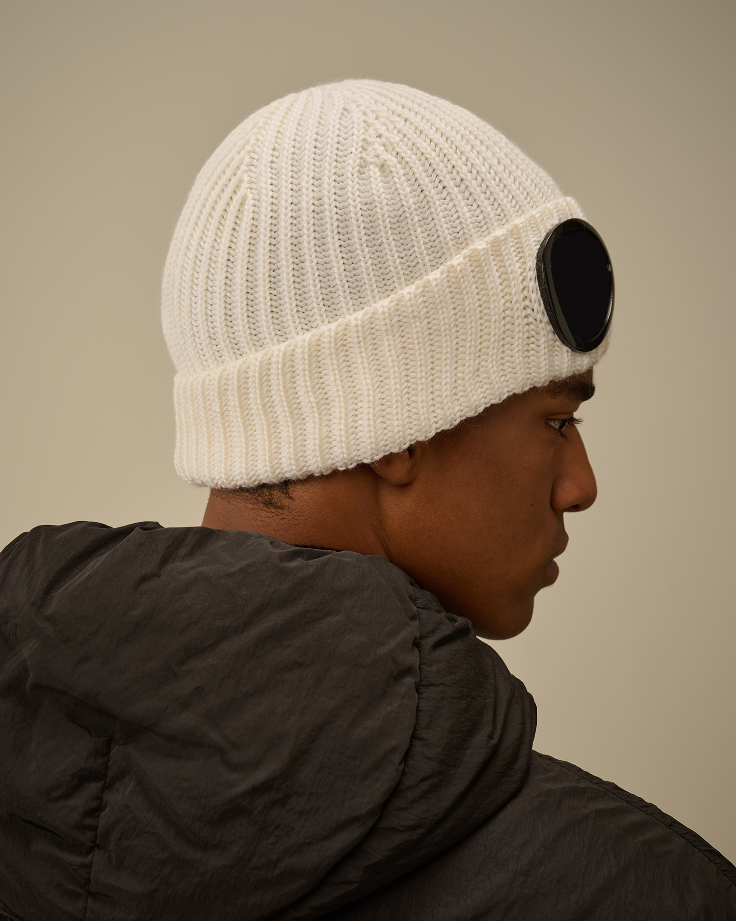 White Extrafine Merino Wool Goggle Beanie | CPC USCA Online Store