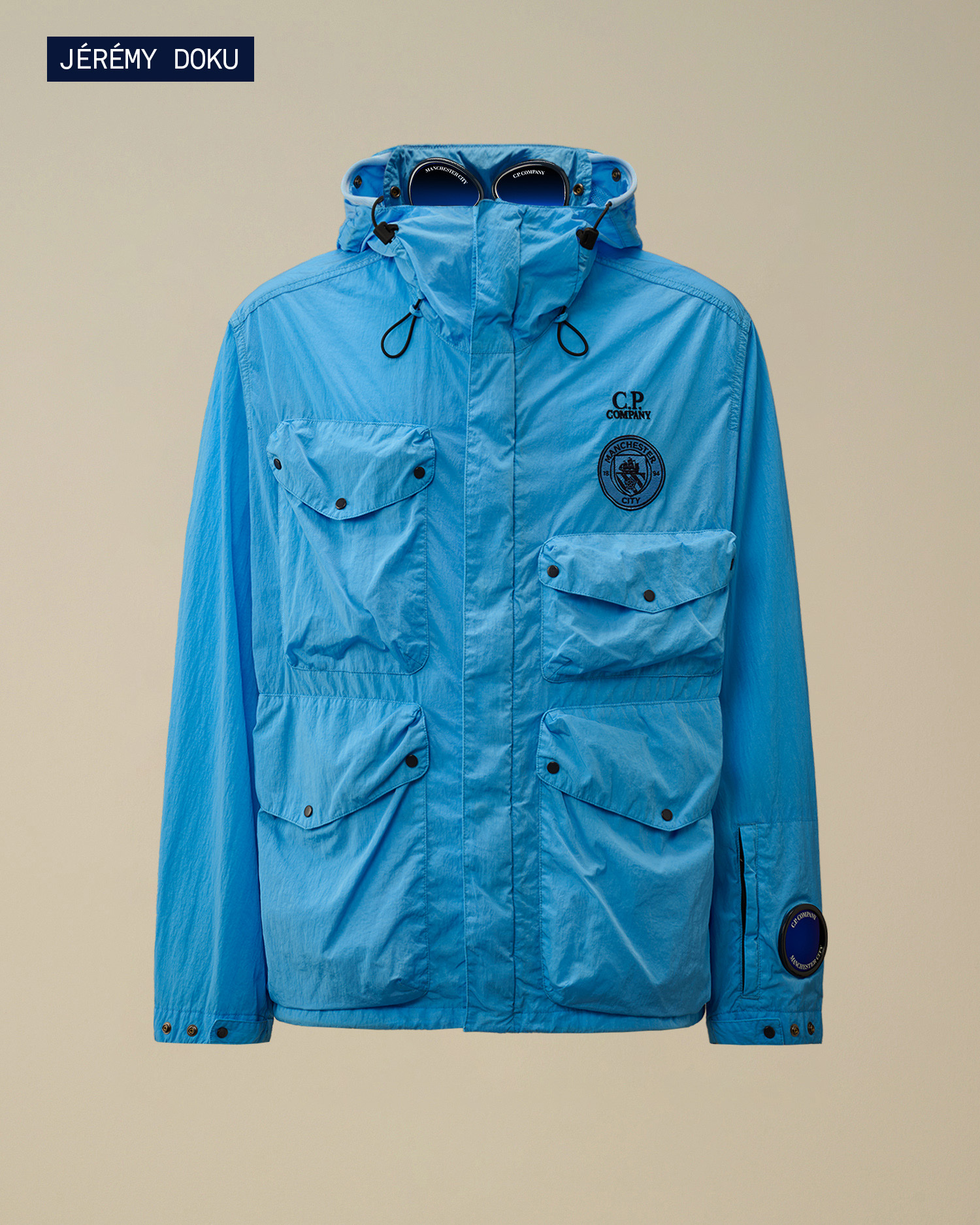 Goggle Jacket designed for Manchester City Men’s First Team Jérémy