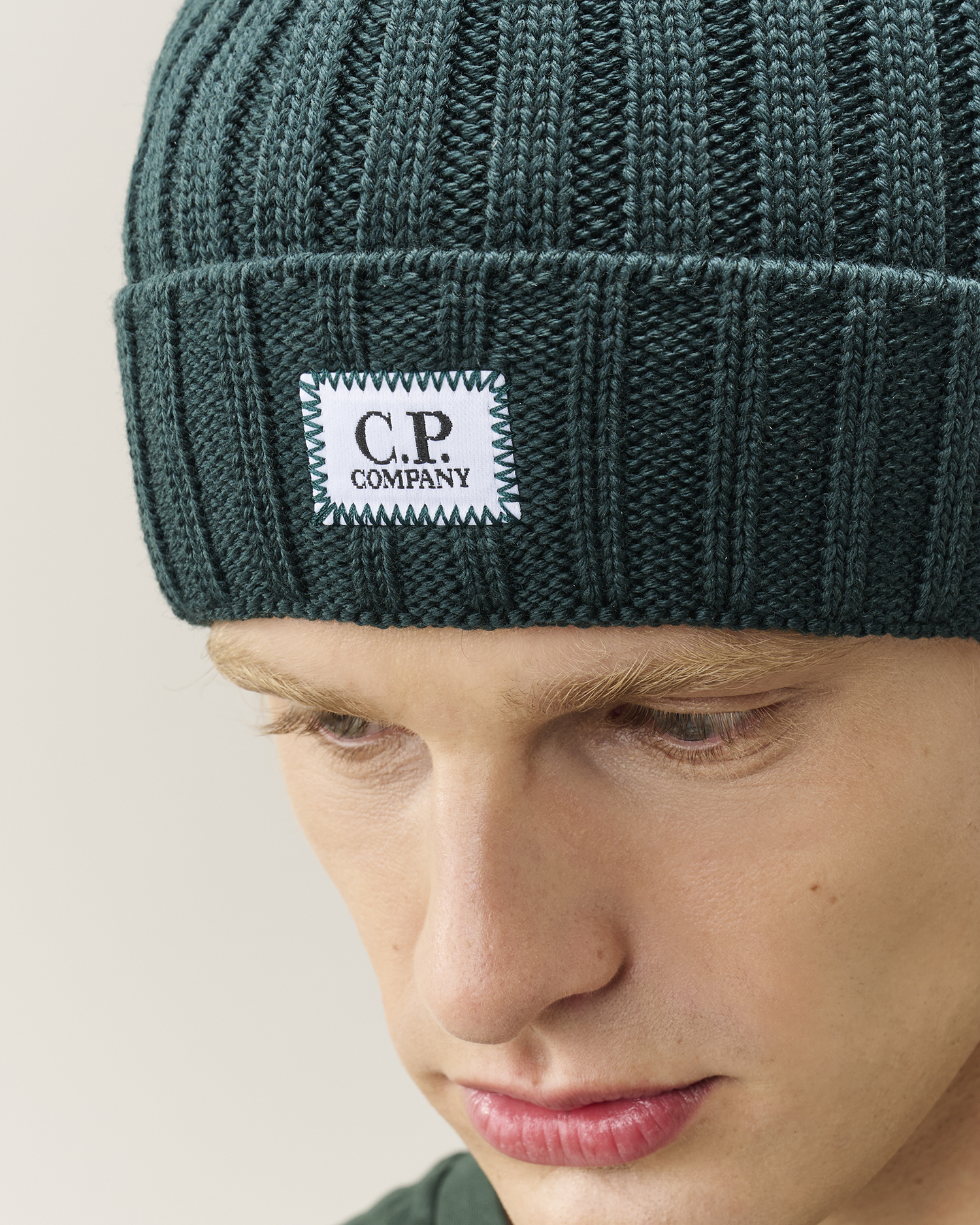 Green Extrafine Merino Wool Logo Beanie | CPC USCA Online Store