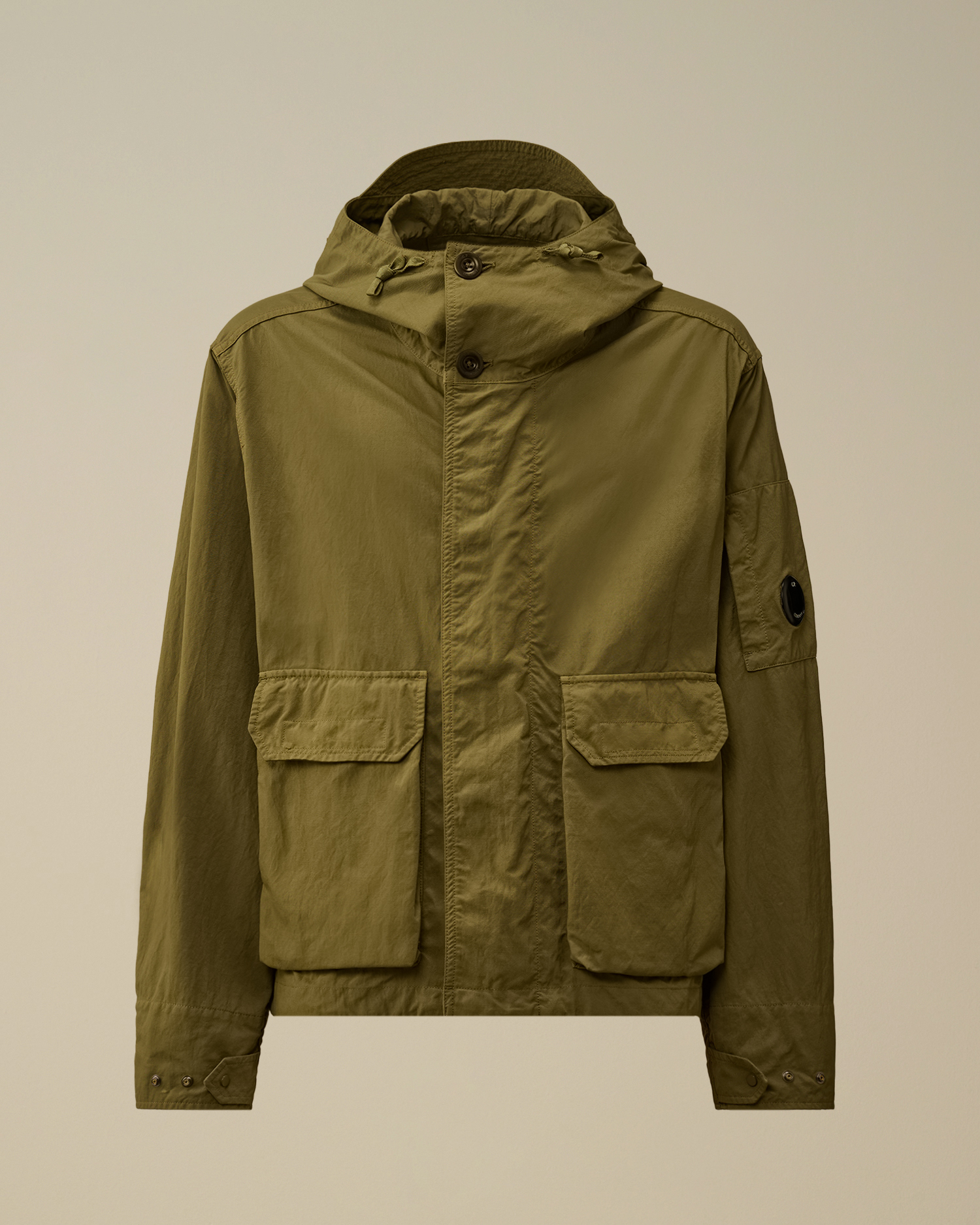 ジャケット・アウター C.P. Company TWILL HOODED SHORT JACKET S Green Twill Hooded Short Jacket | CPC SCA Online Store
