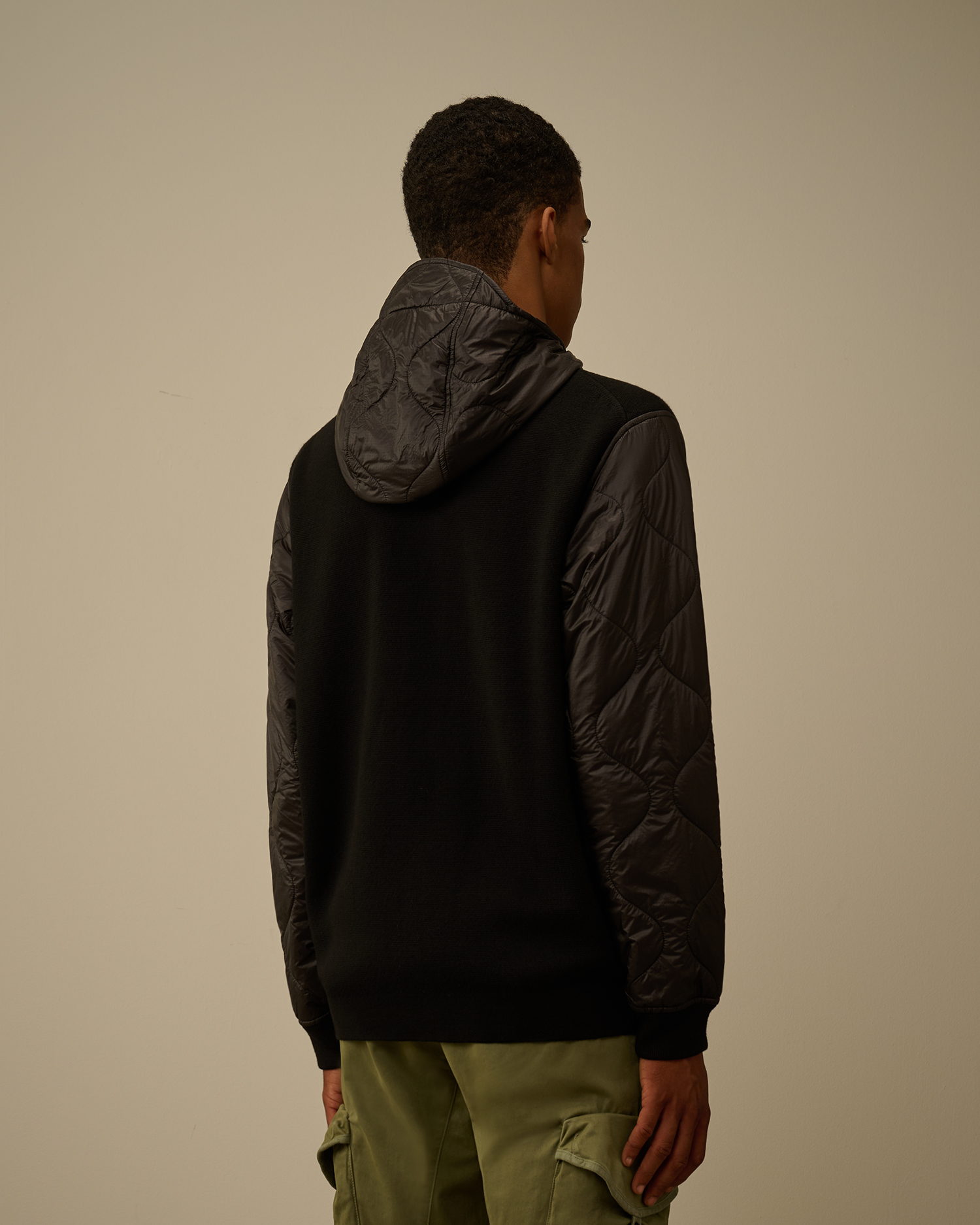 Extrafine Merino Wool Mixed Hooded Zip Sweater Company