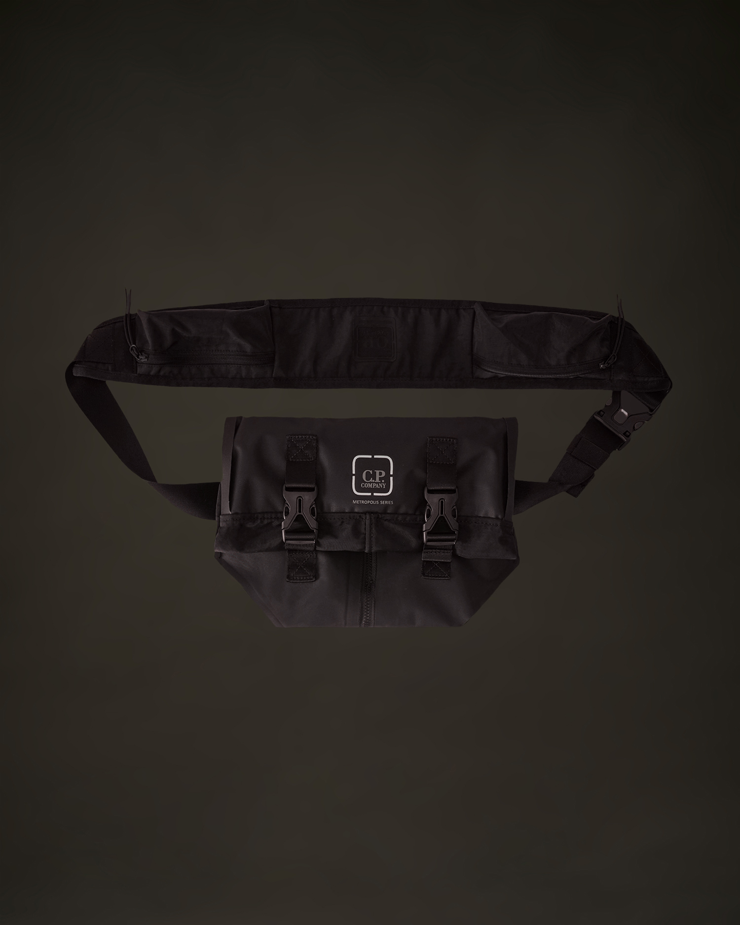 Black Metropolis Series Rubber Reps Mixed Transformable Backpack
