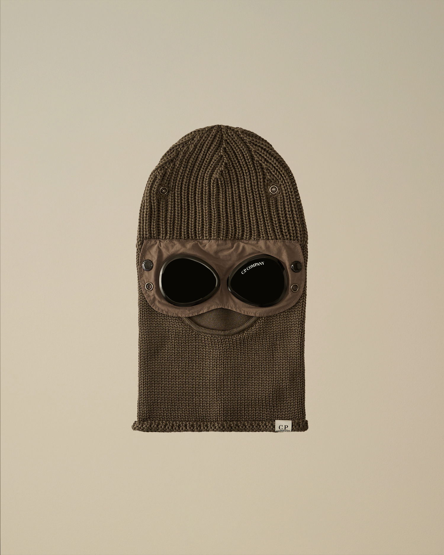Beige Extrafine Merino Wool Goggle Balaclava | CPC USCA Online Store