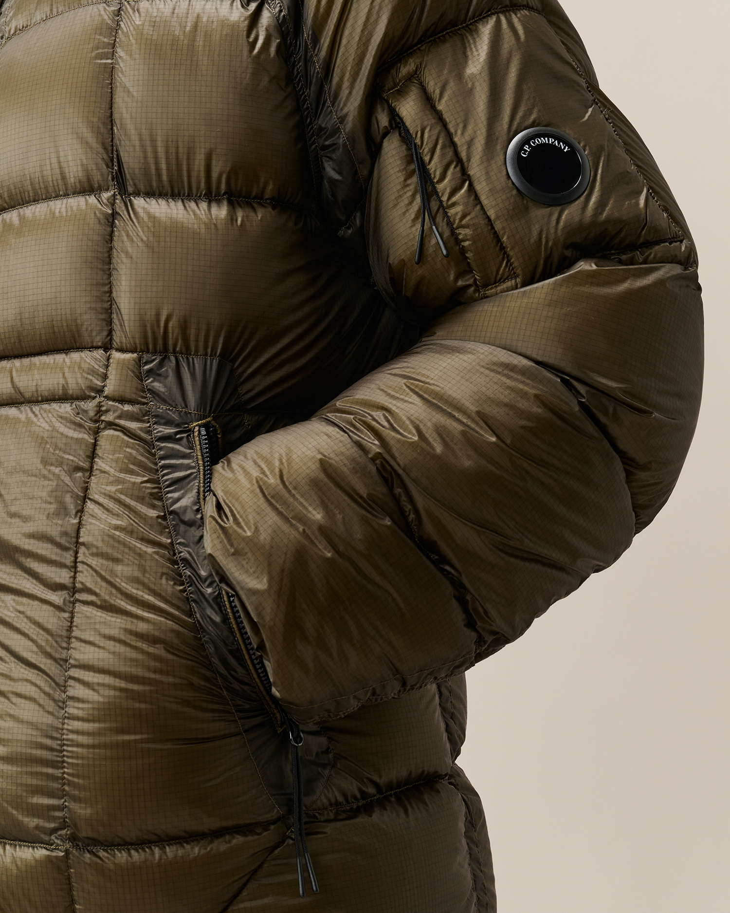 Green D.D. Shell Hooded Puffer Jacket | CPC USCA Online Store