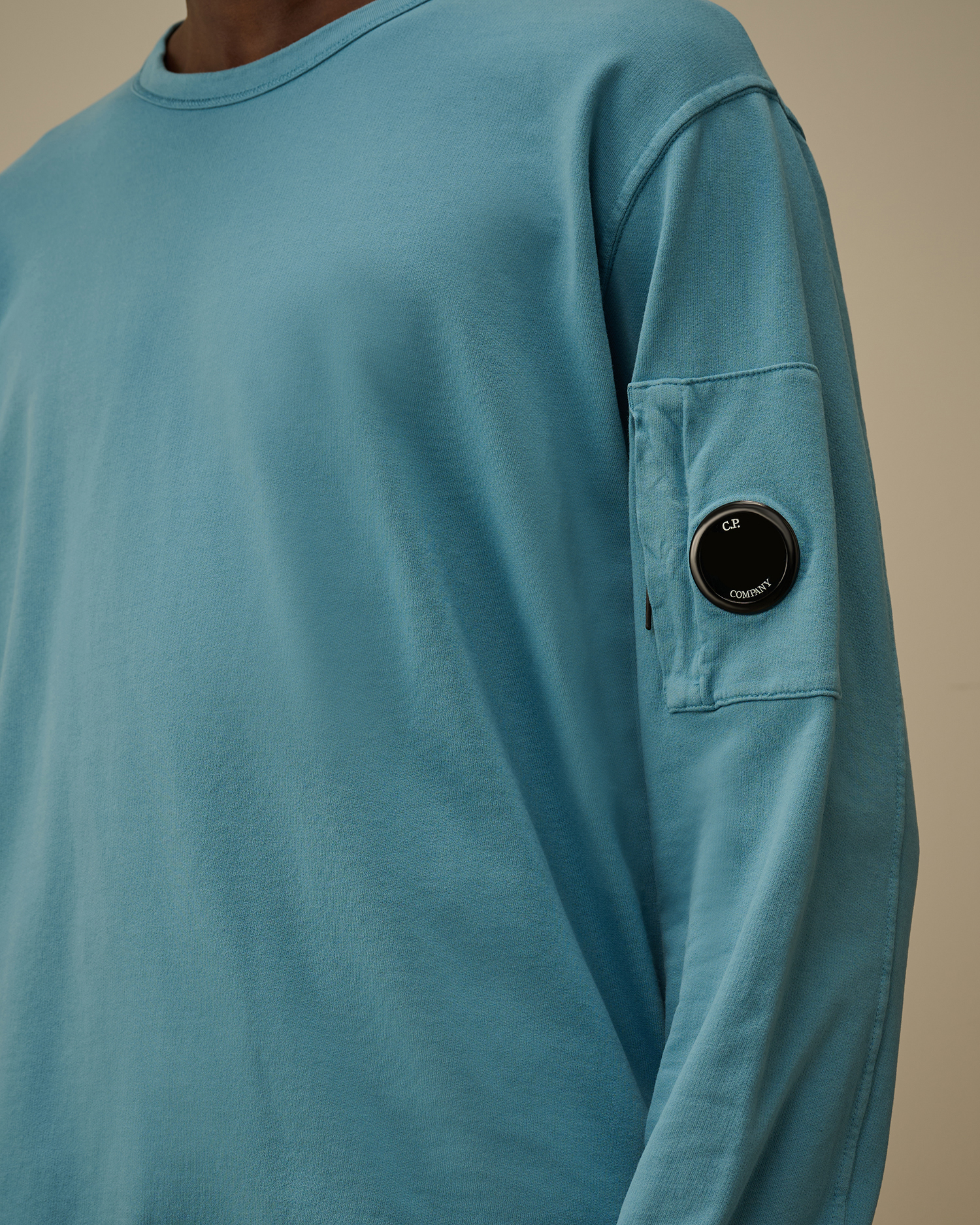 Light-blue Light Fleece Crewneck Lens Sweatshirt | CPC UK Online Store