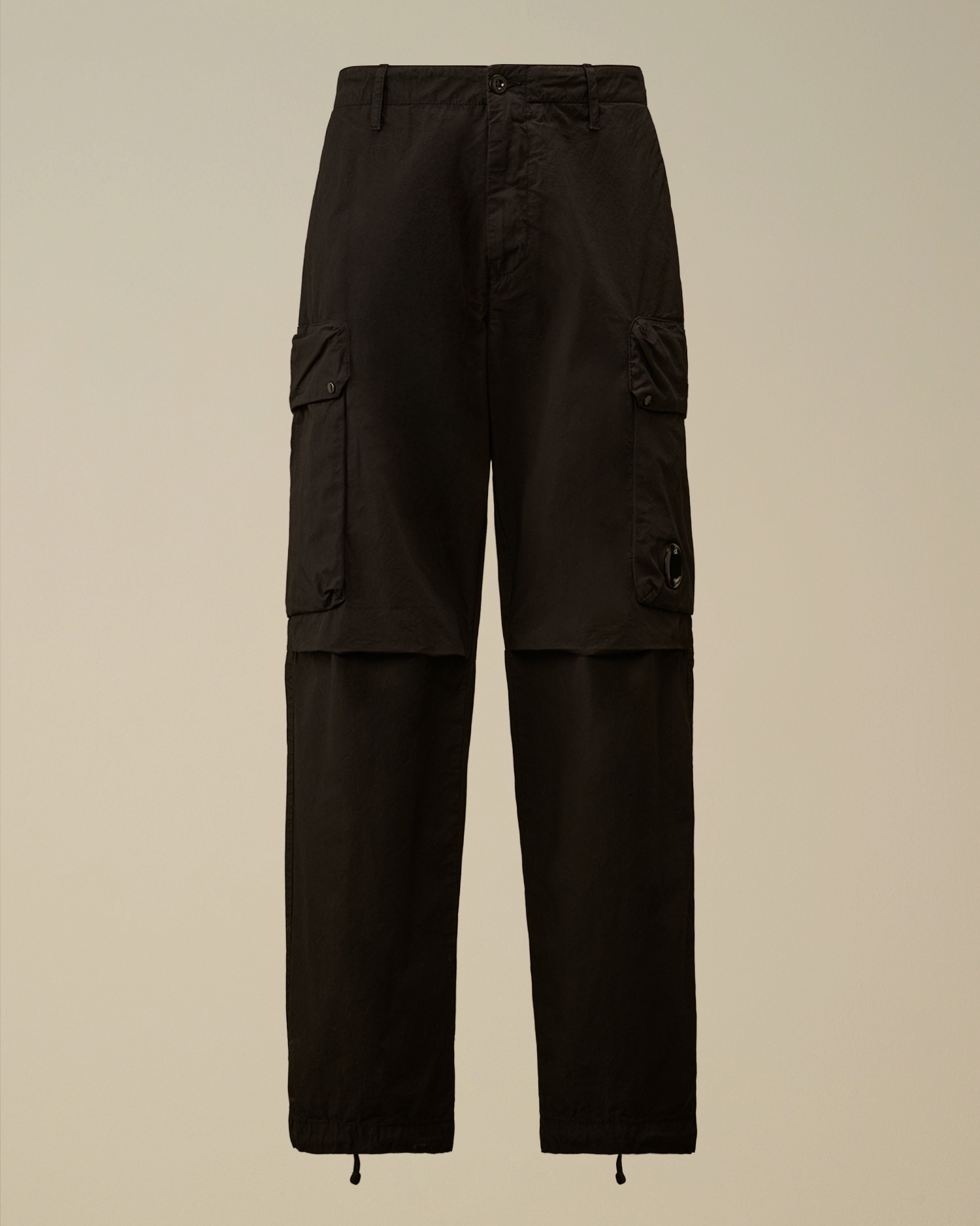 Black Micro-Reps Boxy Cargo Lens Pants | CPC USCA Online Store