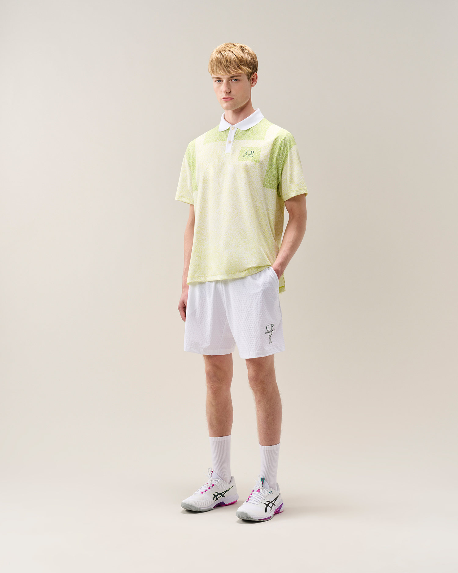 White Tennis Graphic Shorts | CPC USCA Online Store