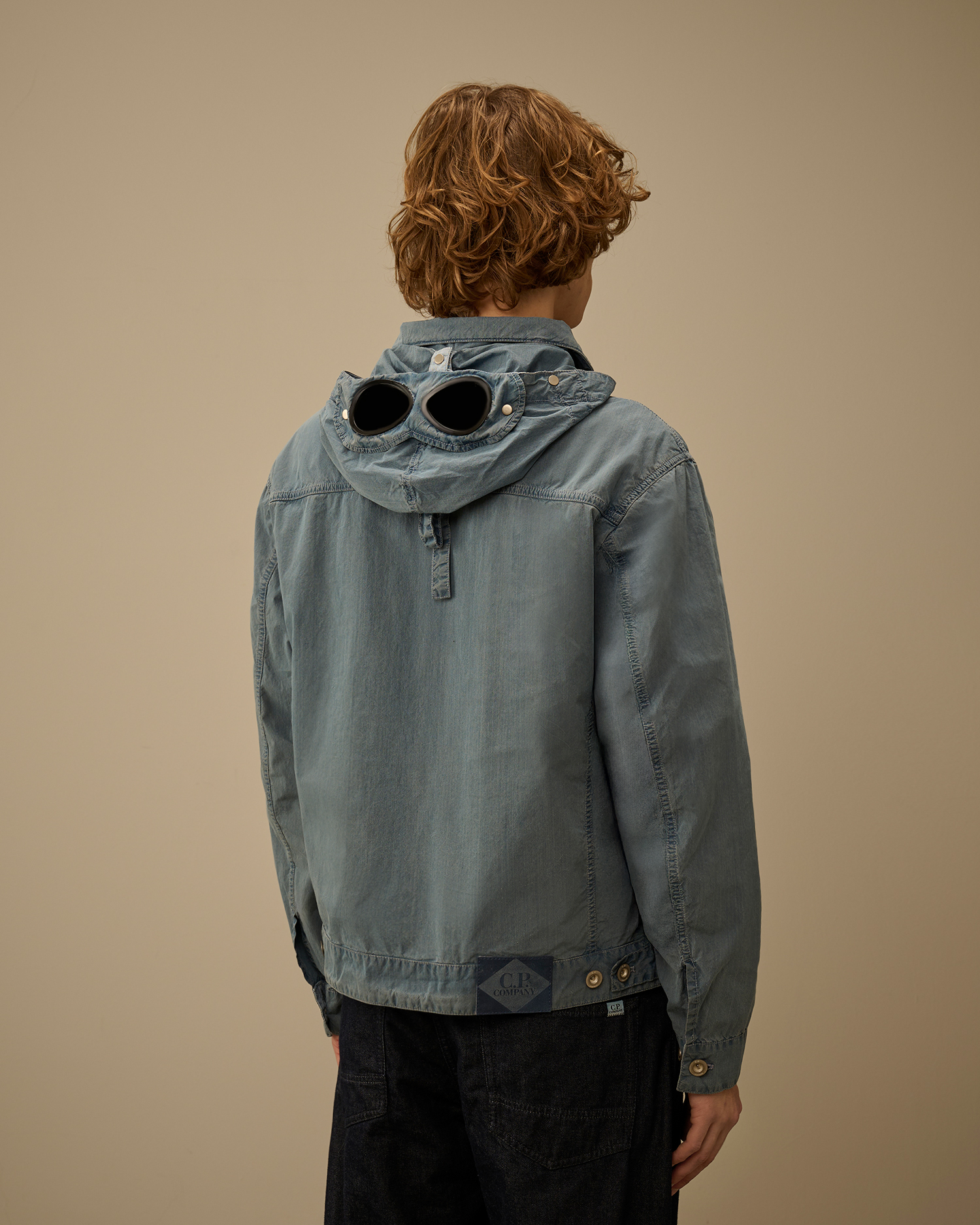 White 50 Fili Indigo Bleached Goggle Jacket | CPC JP Online Store