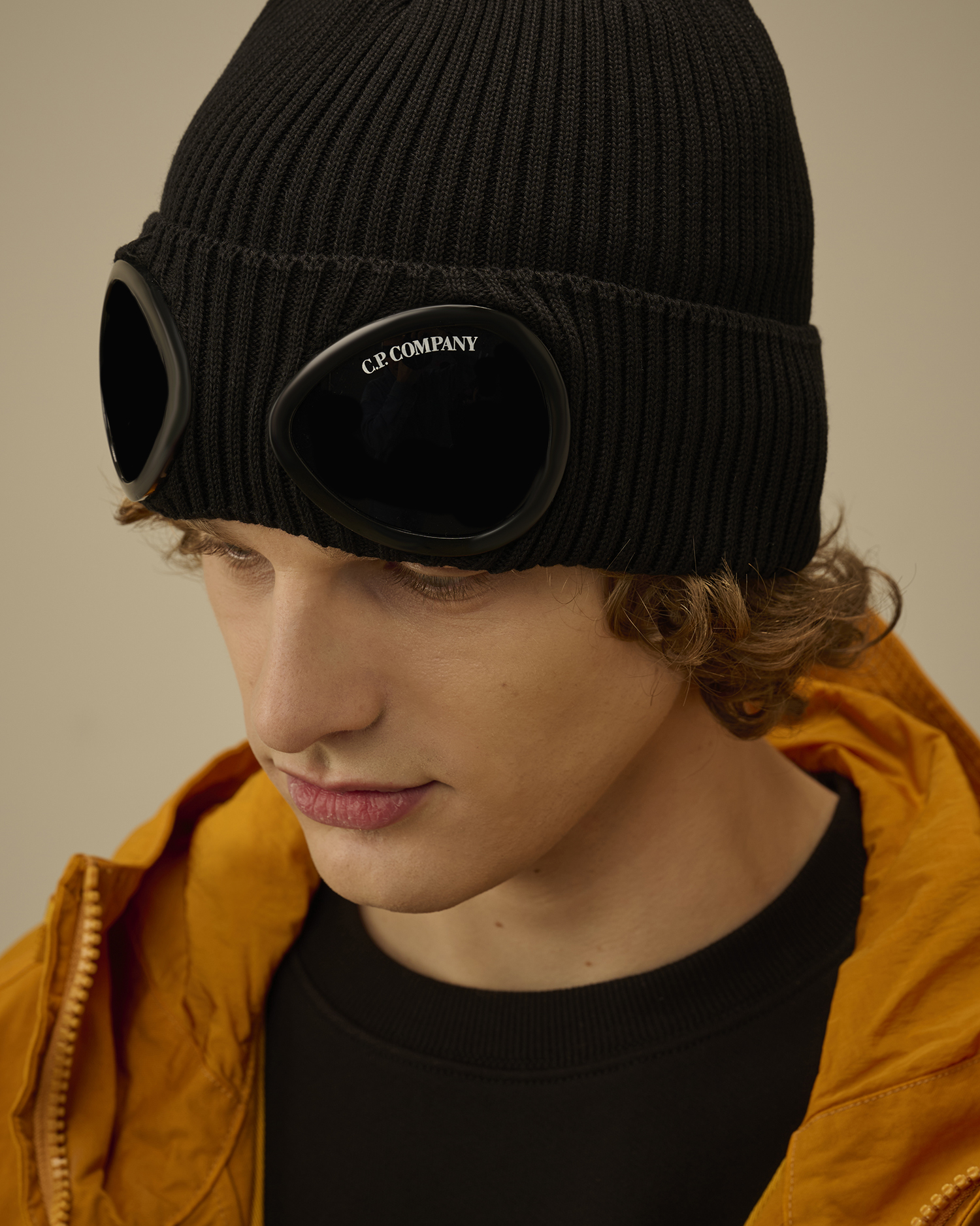 Black Cotton Goggle Beanie | CPC USCA Online Store