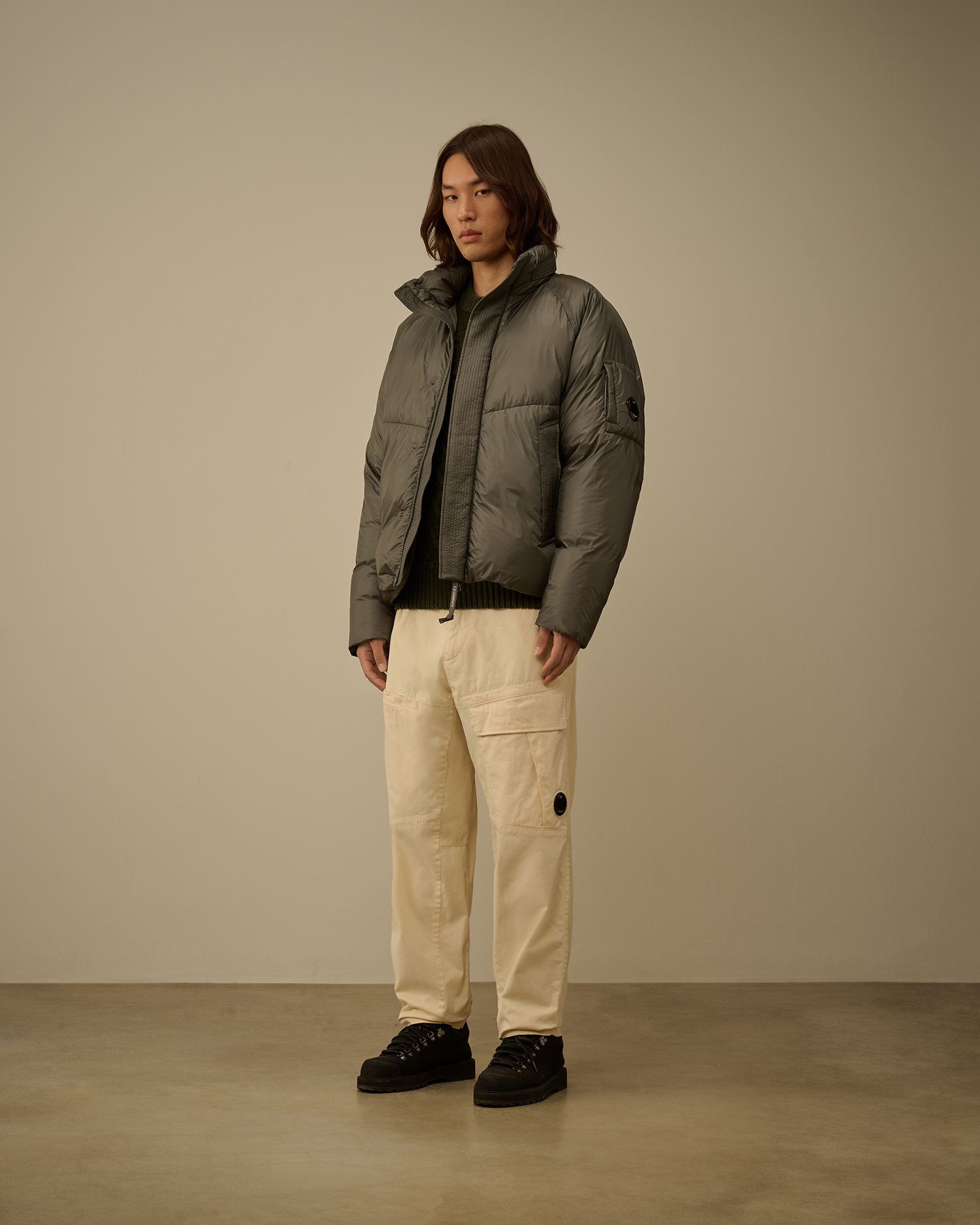 Grey Down Shield Hooded Lens Jacket | CPC USCA Online Store