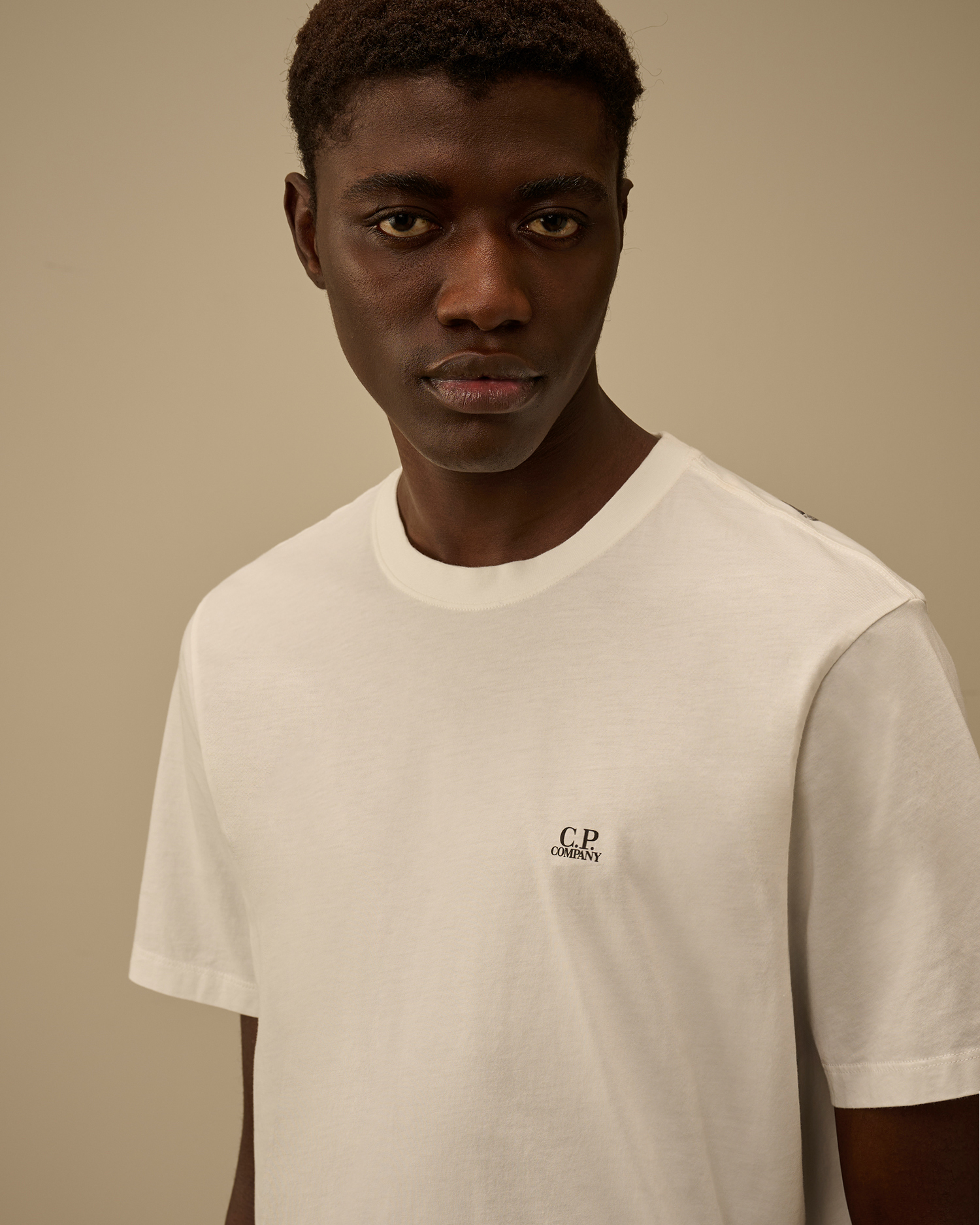 White 30/1 Jersey Short Sleeve Goggle T-Shirt | CPC FR Online Store