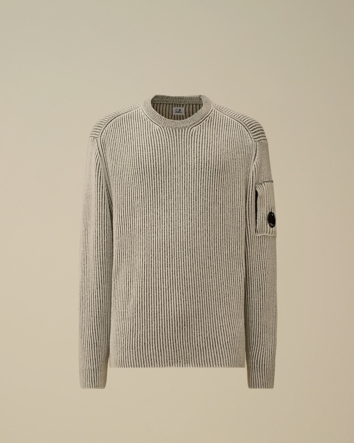 Grey Fleece Knit Crewneck Lens Sweater | CPC JP Online Store