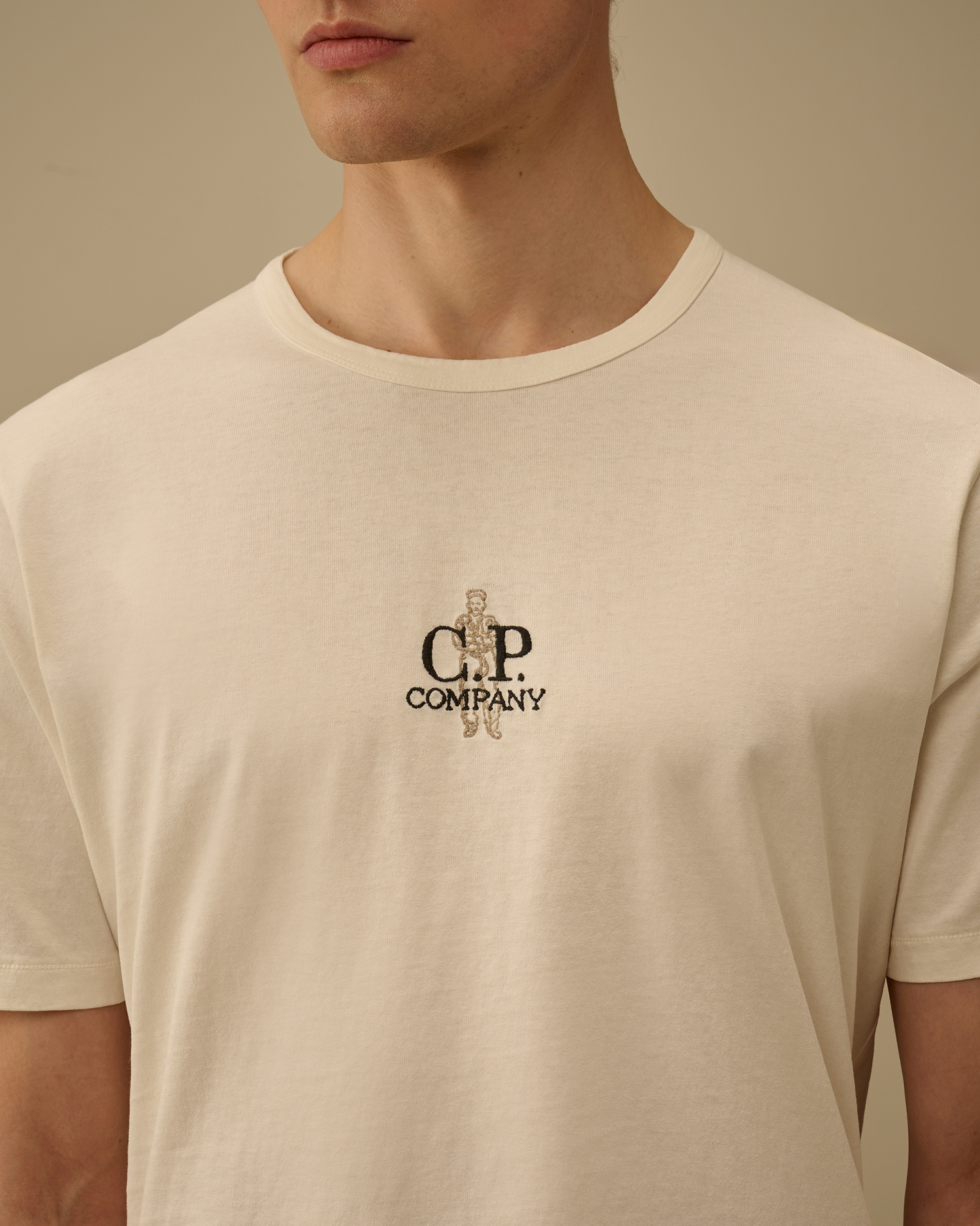 White 1020 Jersey Short Sleeve Embroidery T-Shirt | CPC USCA