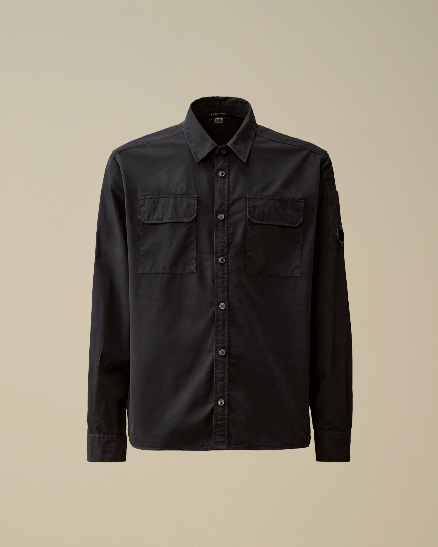 Blue Organic Gabardine Long Sleeve Lens Shirt | CPC UK Online Store