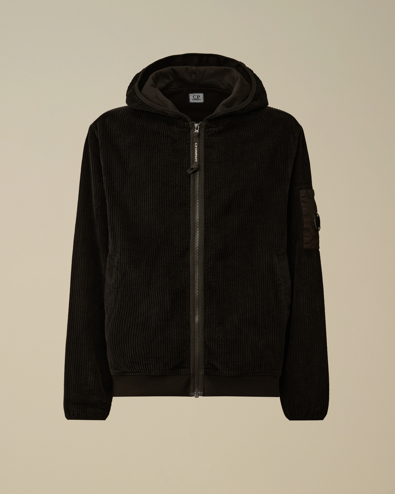 Black Corduroy 350 Full Zip Hooded Sweatshirt | CPC JP Online Store