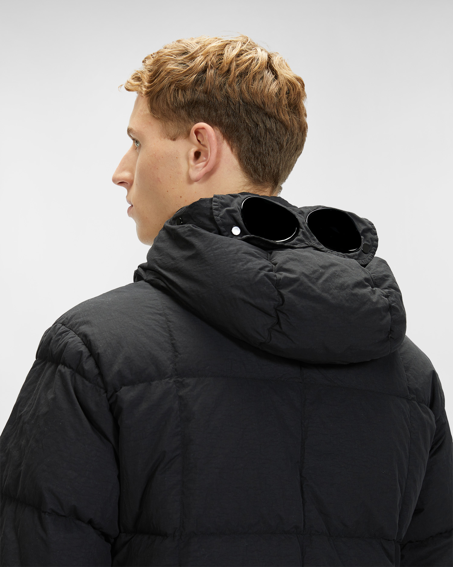 cp company goggle down jacket