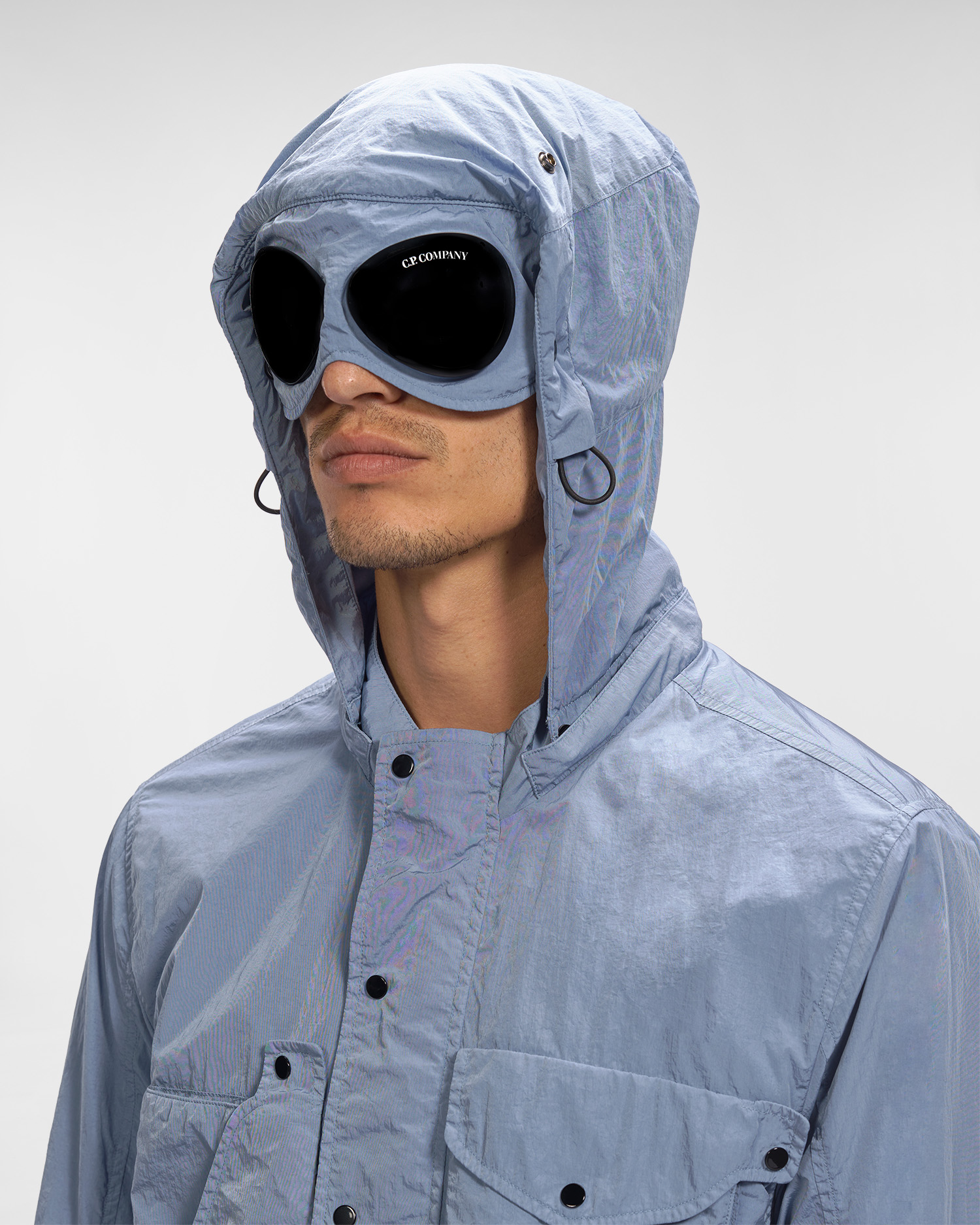 cp company goggle full zip overshirt
