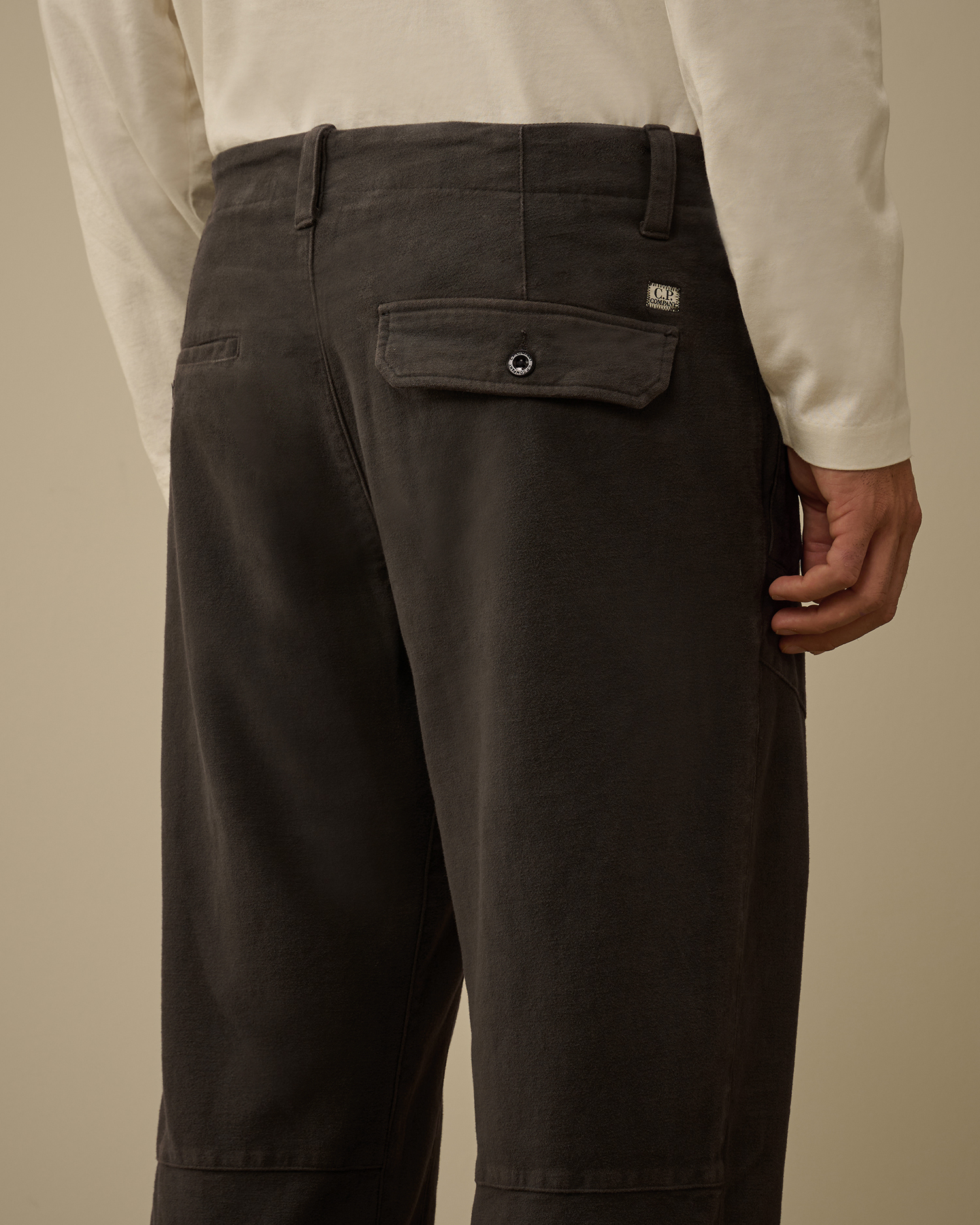 Grey Moleskin Stretch Cargo Pants | CPC USCA Online Store