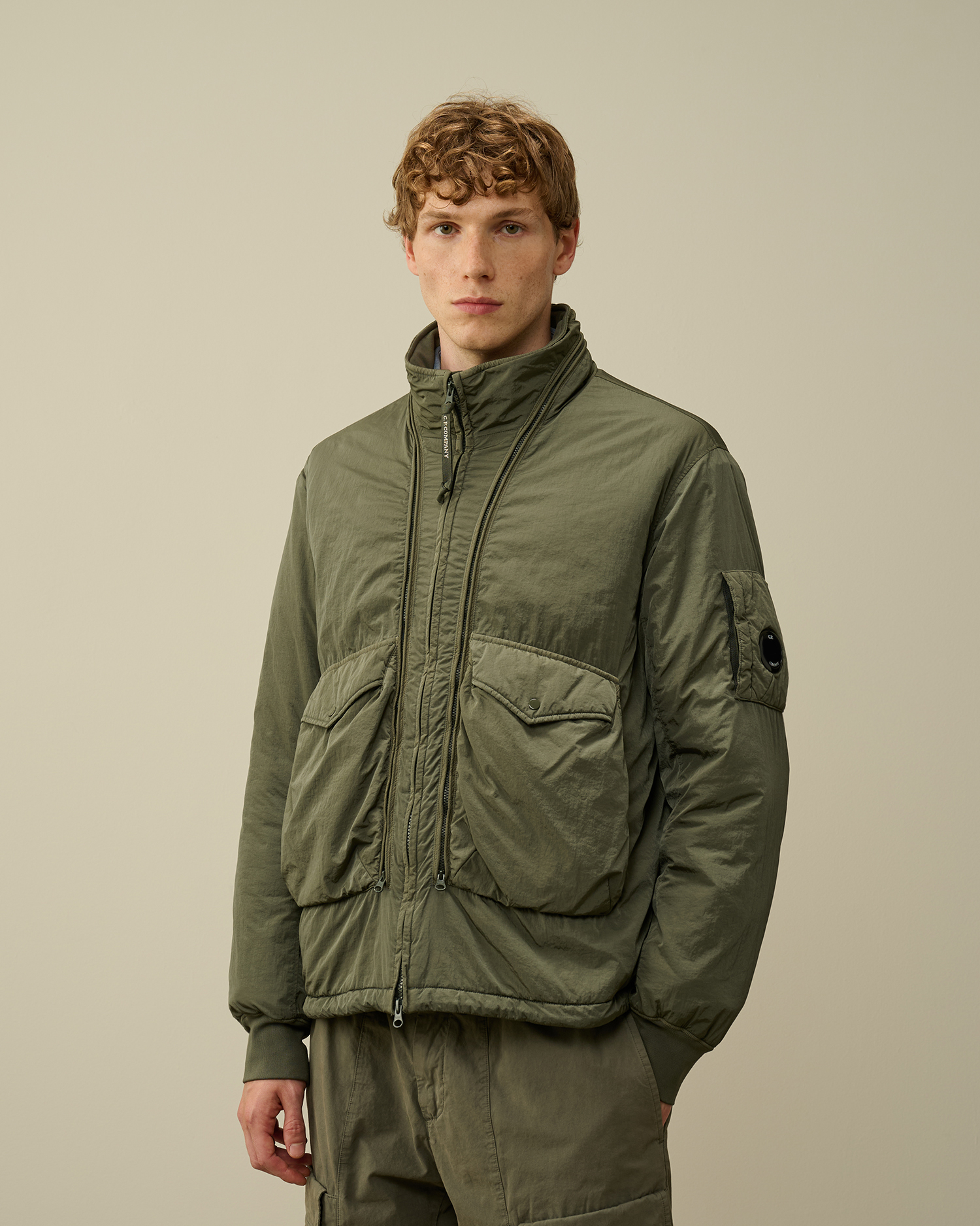 Chrome-R Body Zippers Padded Jacket | CPC DEAT Online Store